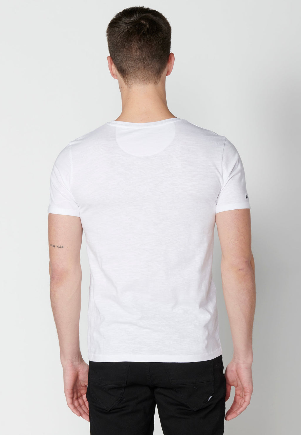 Camiseta Hombre Manga Corta Cuello Redondo Básica – Koroshi 2311MC63