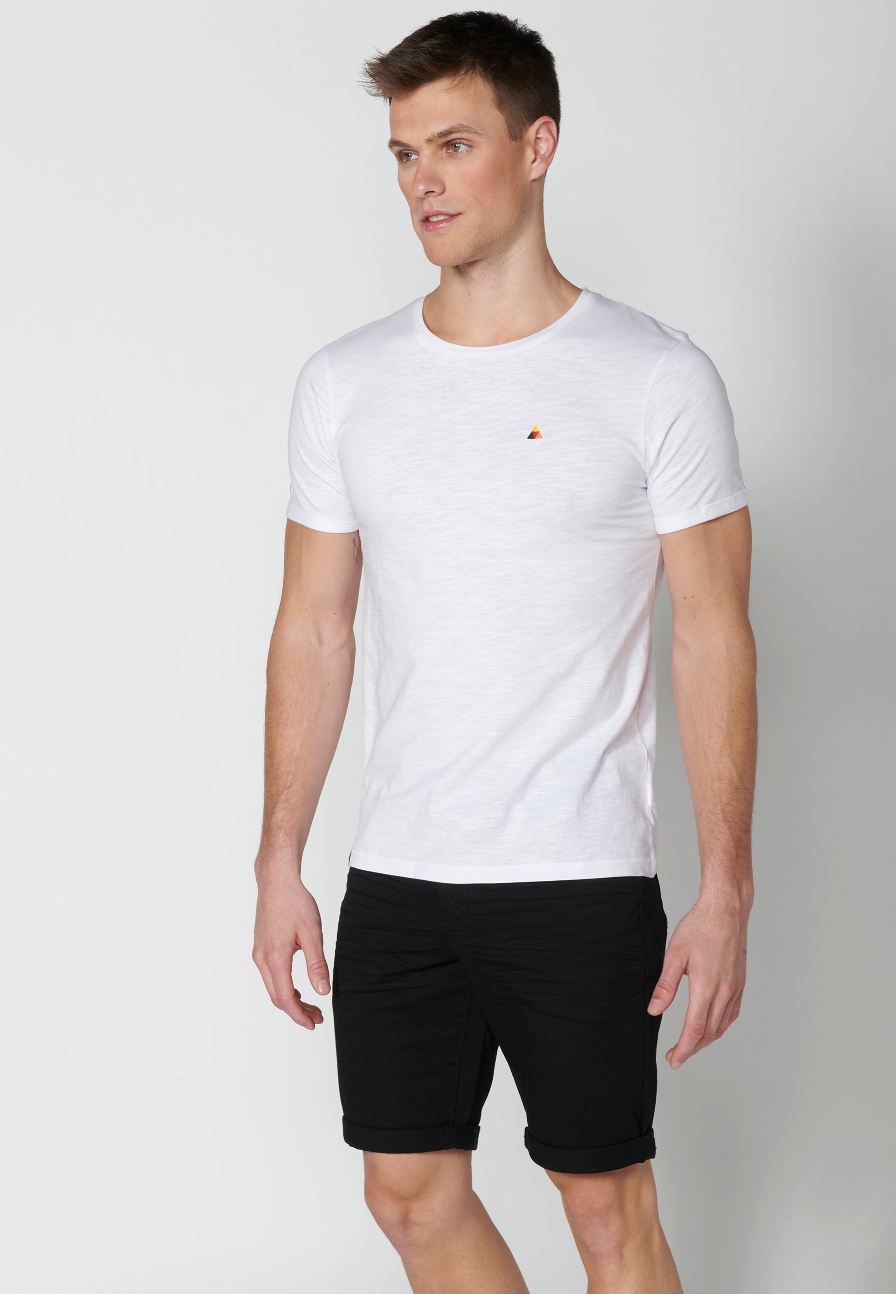 Camiseta Hombre Manga Corta Cuello Redondo Básica – Koroshi 2311MC63