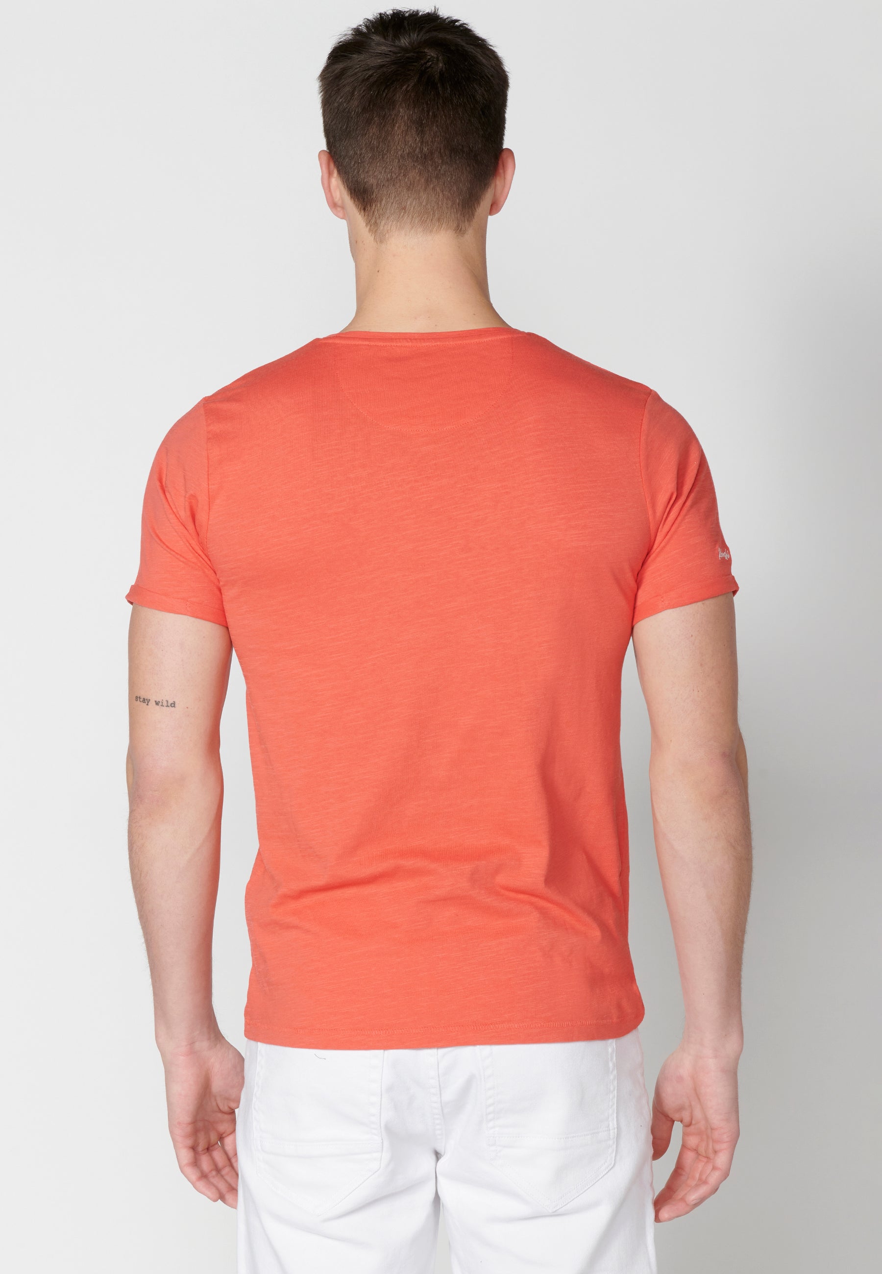 Camiseta Hombre Manga Corta Cuello Redondo Básica – Koroshi 2311MC63