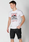 Camiseta Hombre Manga Corta Cuello Redondo Estampada – Koroshi 2311MC72