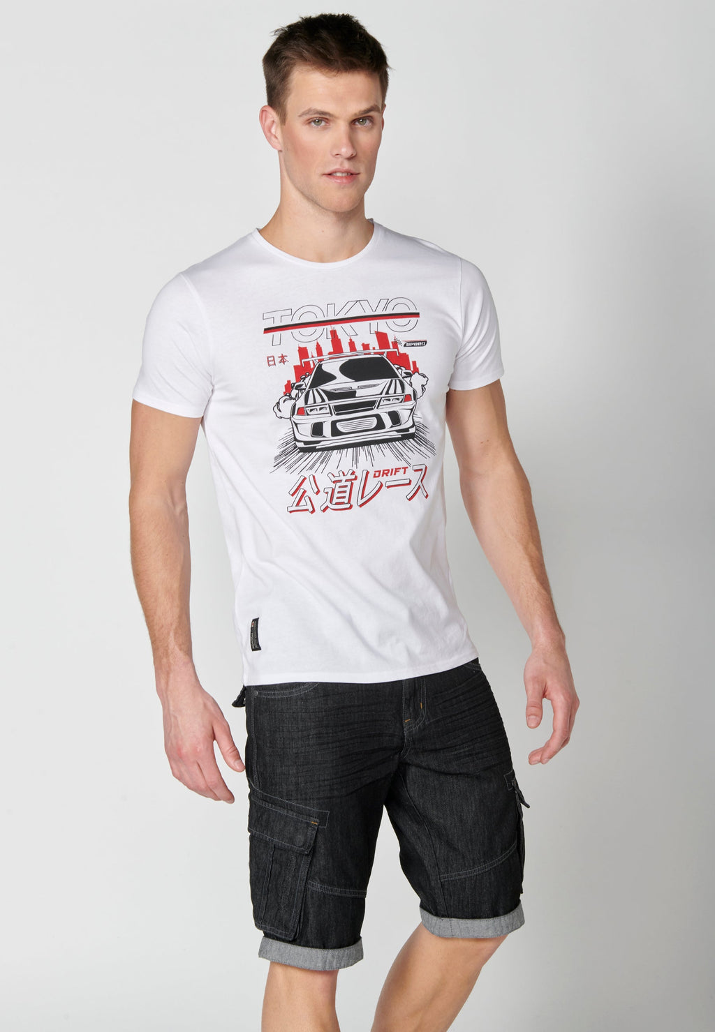 Camiseta Hombre Manga Corta Cuello Redondo Estampada – Koroshi 2311MC72