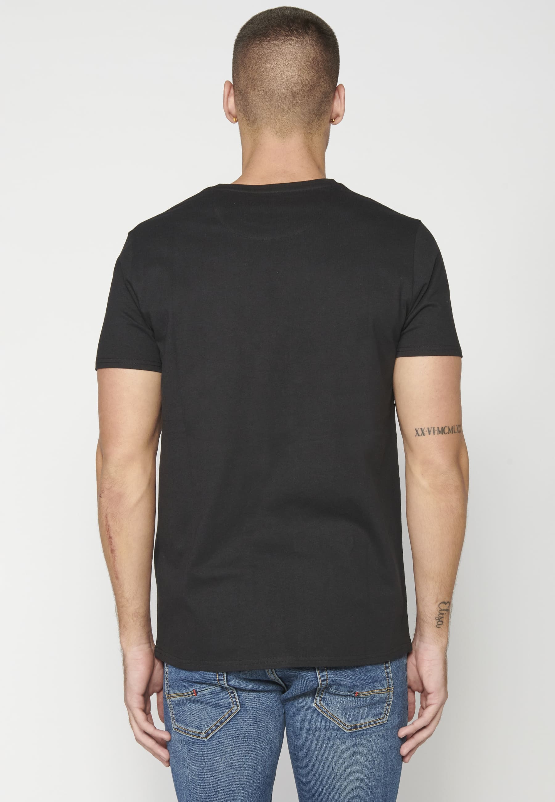 Camiseta Hombre Manga Corta Cuello Redondo Estampada – Koroshi 2311MC72