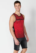 Camiseta Sin Mangas Hombre con Texto en el Pecho – Koroshi Rojo