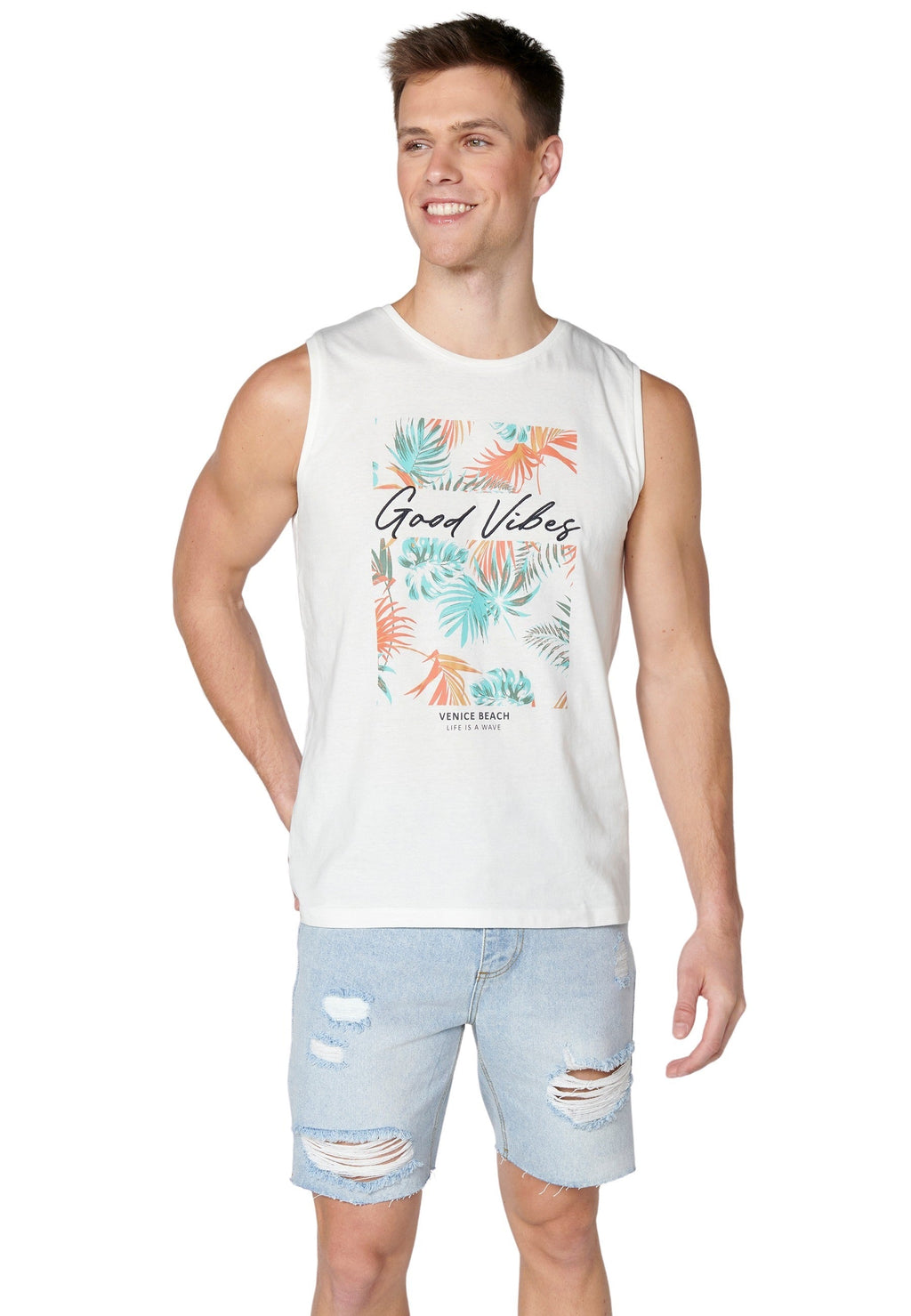 Camiseta Sin Mangas Hombre Estampada – Koroshi 2311MS61