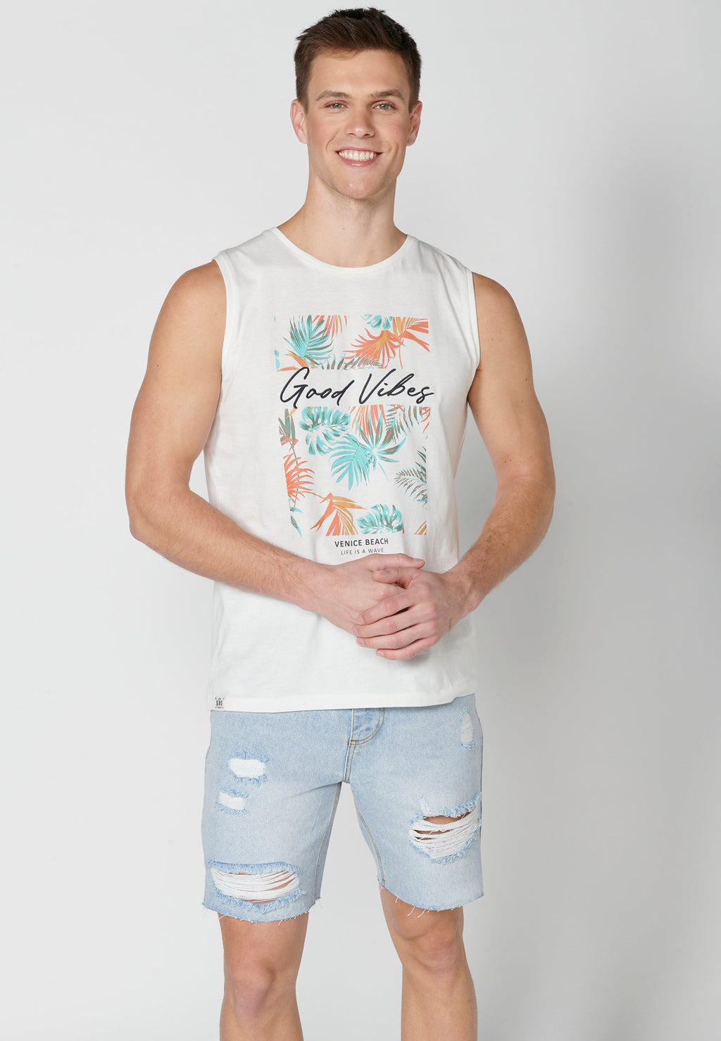 Camiseta Sin Mangas Hombre Estampada – Koroshi 2311MS61