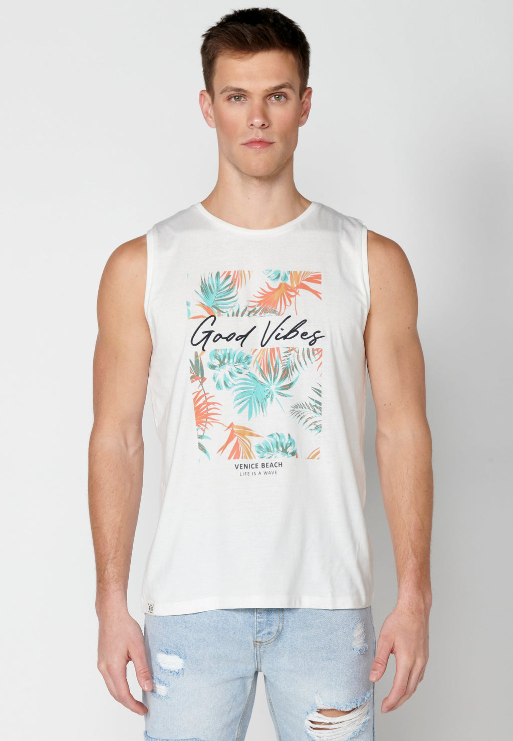 Camiseta Sin Mangas Hombre Estampada – Koroshi 2311MS61
