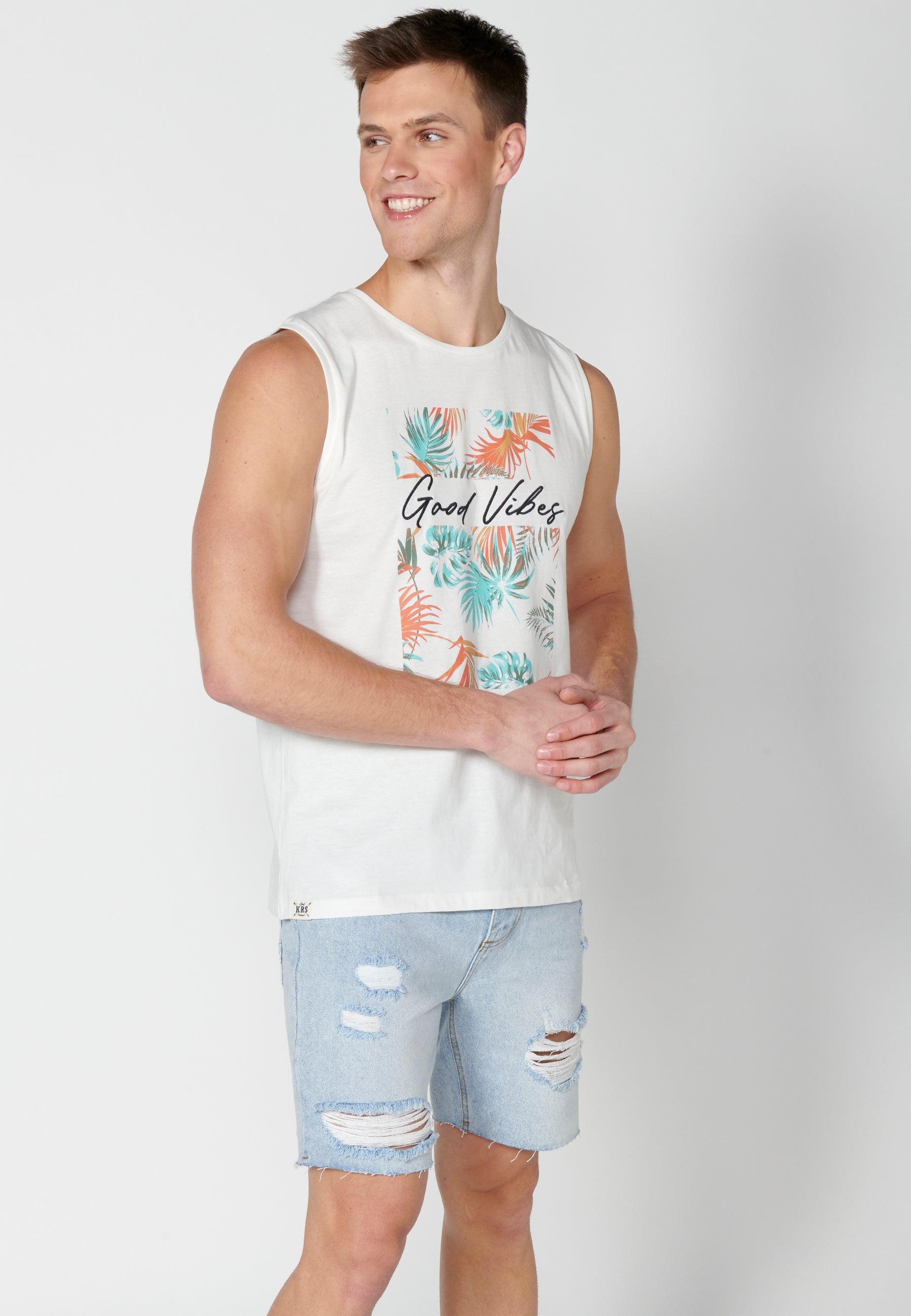 Camiseta Sin Mangas Hombre Estampada – Koroshi 2311MS61