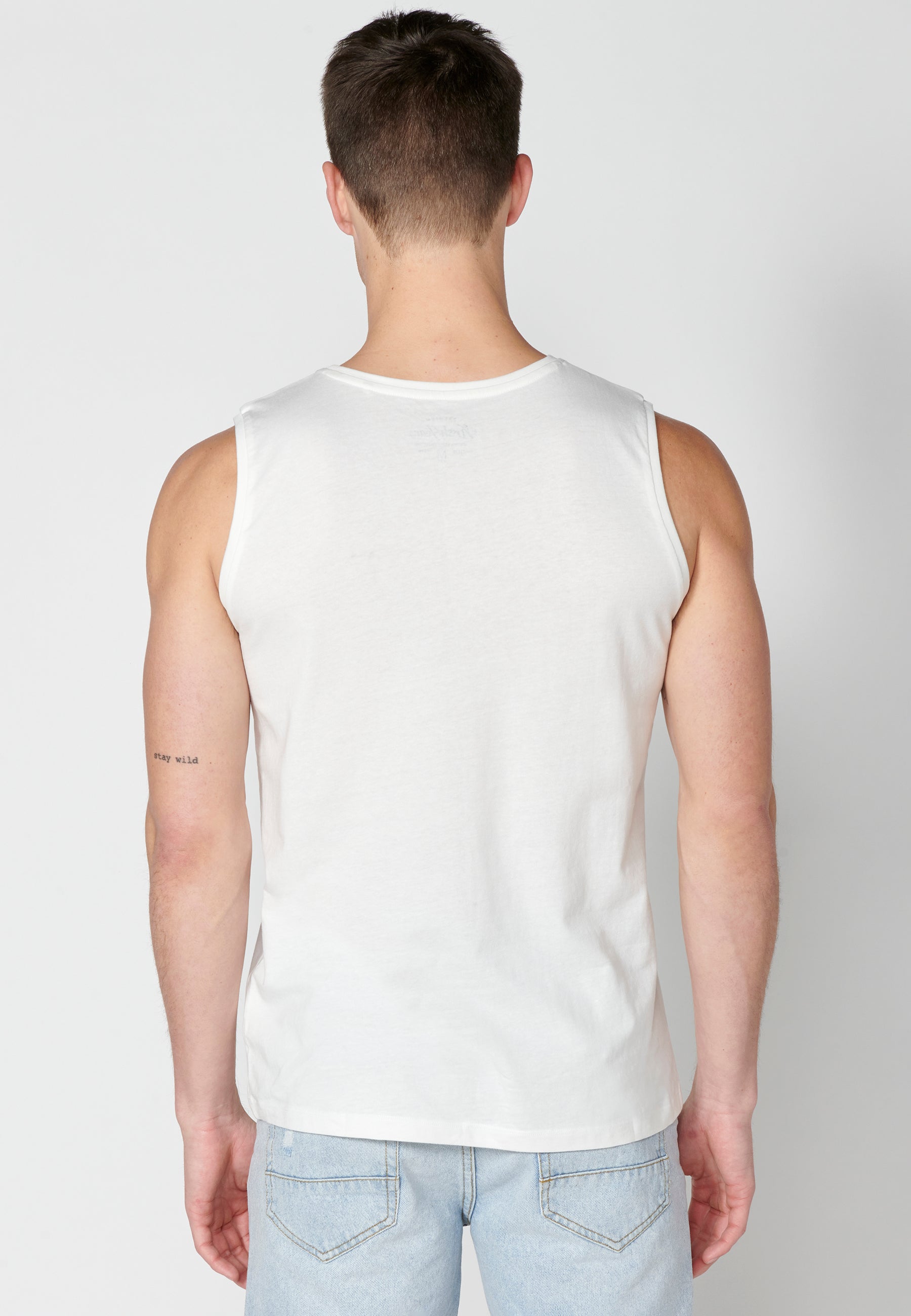 Camiseta Sin Mangas Hombre Estampada – Koroshi 2311MS61