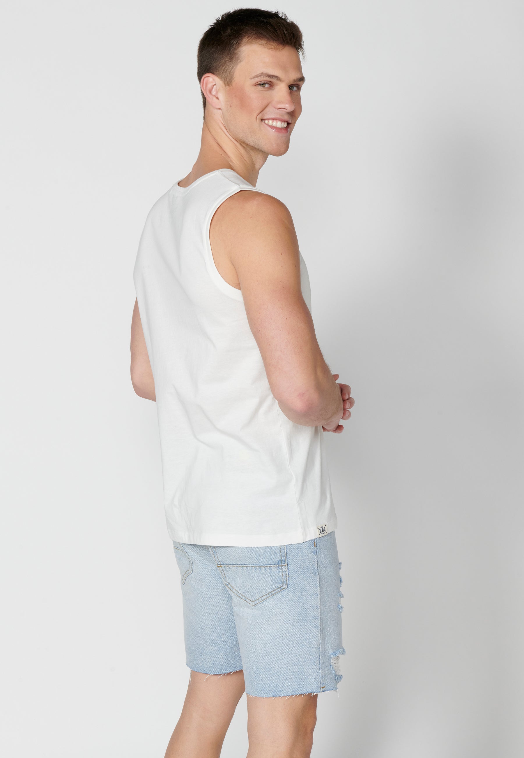 Camiseta Sin Mangas Hombre Estampada – Koroshi 2311MS61