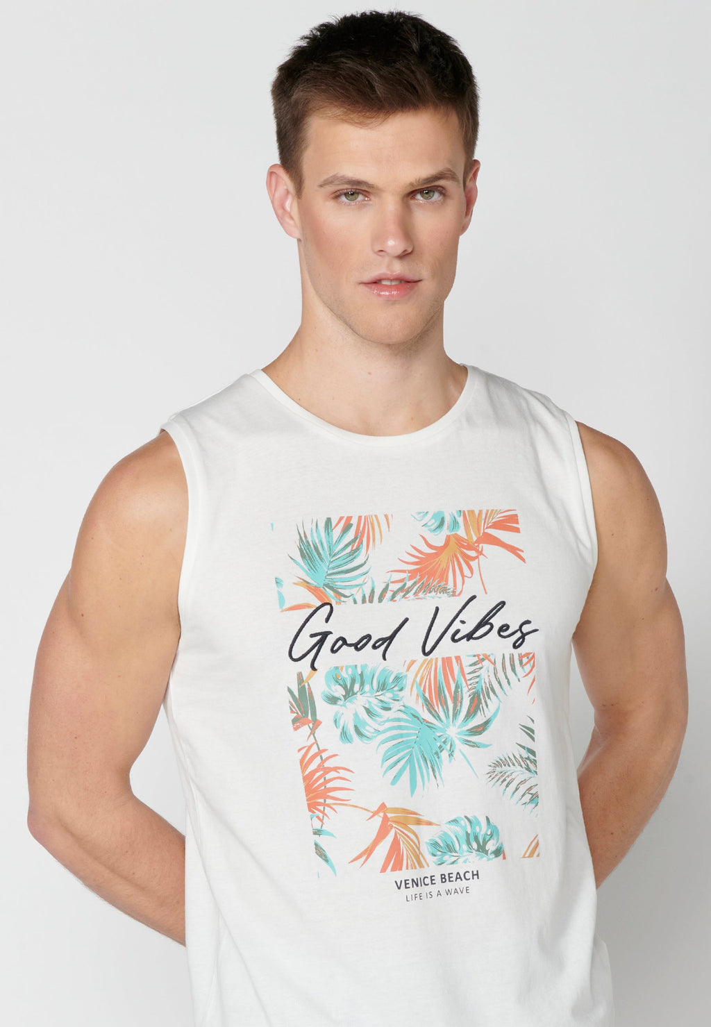 Camiseta Sin Mangas Hombre Estampada – Koroshi 2311MS61