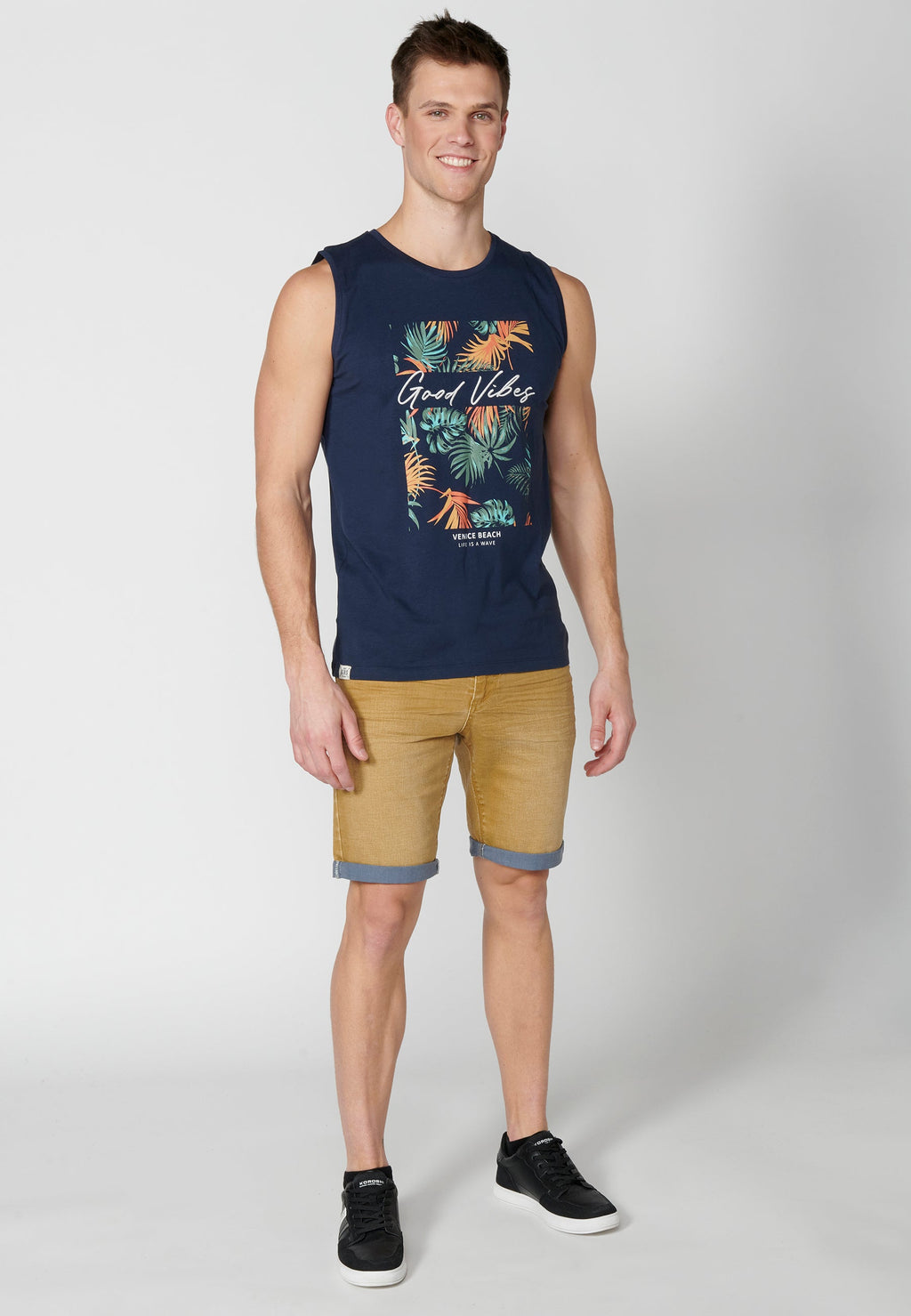 Camiseta Sin Mangas Hombre Estampada – Koroshi 2311MS61