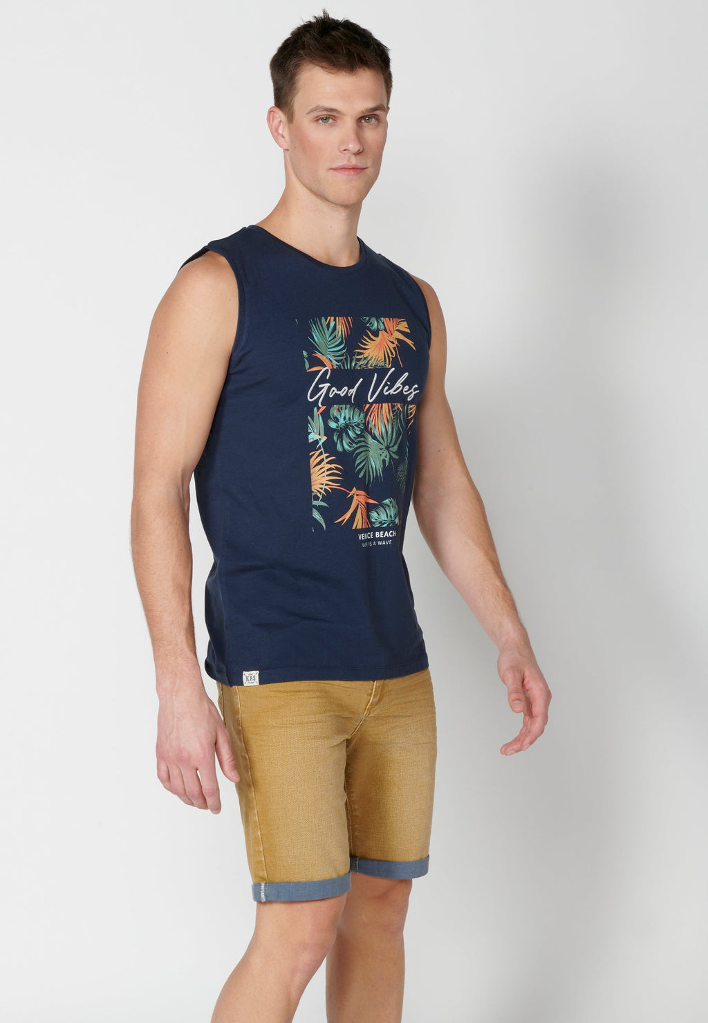 Camiseta Sin Mangas Hombre Estampada – Koroshi 2311MS61