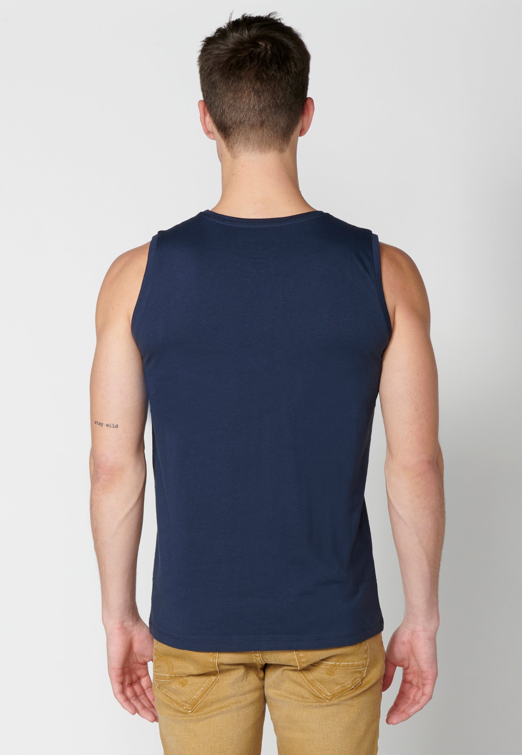 Camiseta Sin Mangas Hombre Estampada – Koroshi 2311MS61
