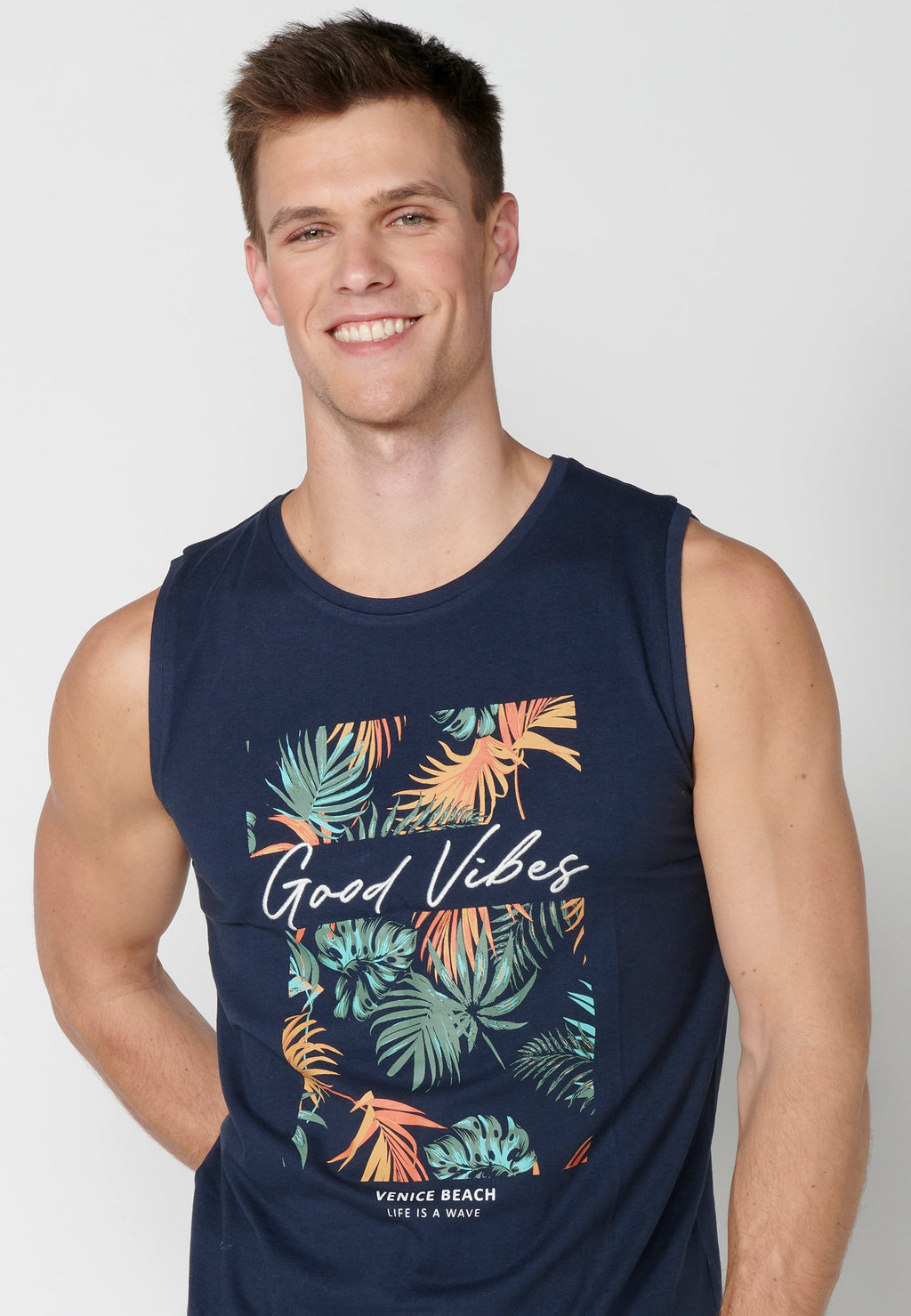 Camiseta Sin Mangas Hombre Estampada – Koroshi 2311MS61