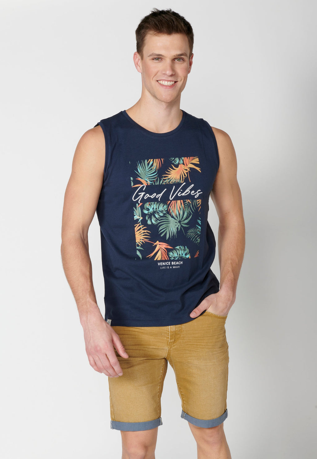 Camiseta Sin Mangas Hombre Estampada – Koroshi 2311MS61