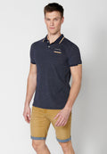 Polo Hombre Manga Corta Cuello Camisero – Koroshi Navy