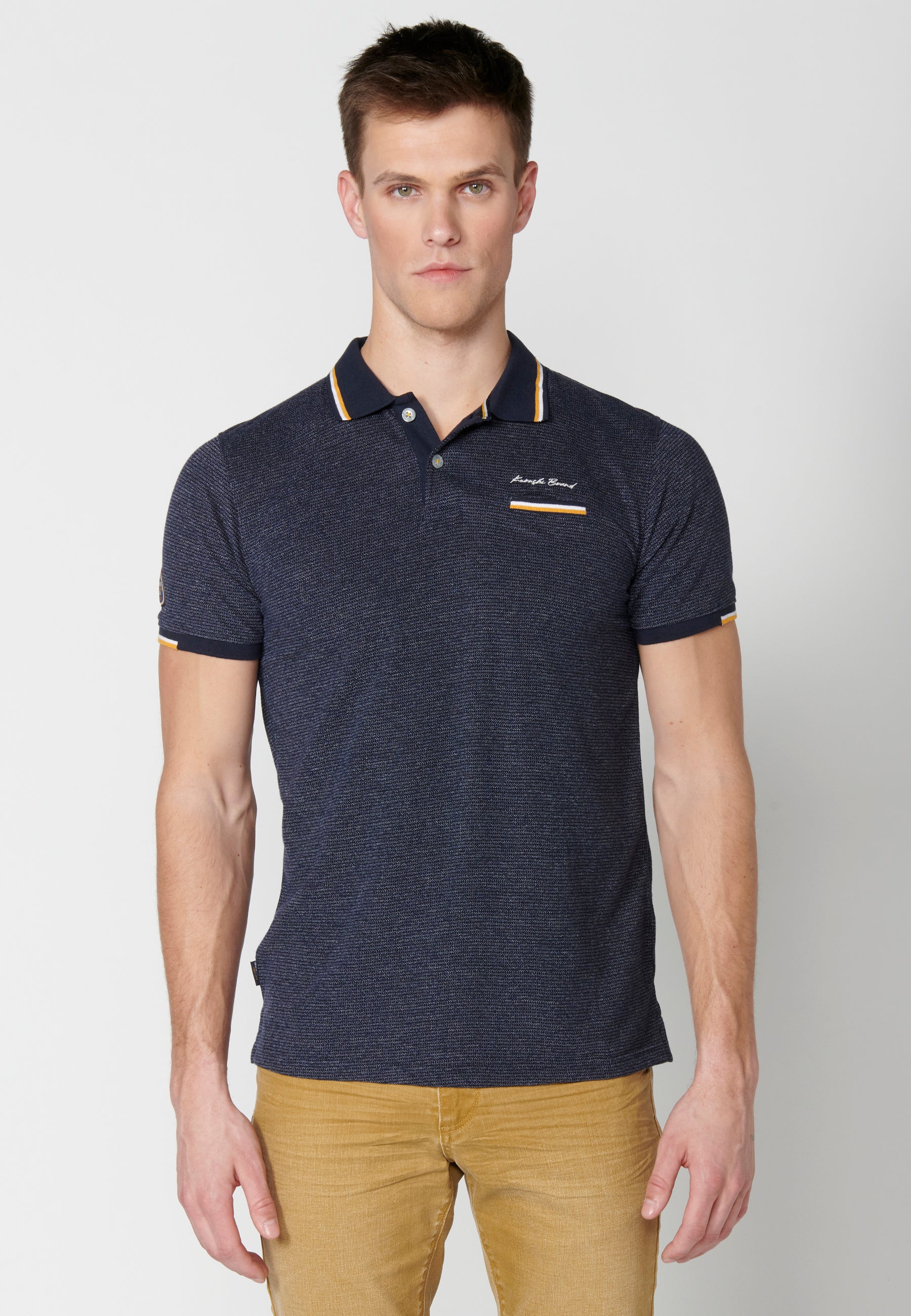 Polo Hombre Manga Corta Cuello Camisero – Koroshi Navy