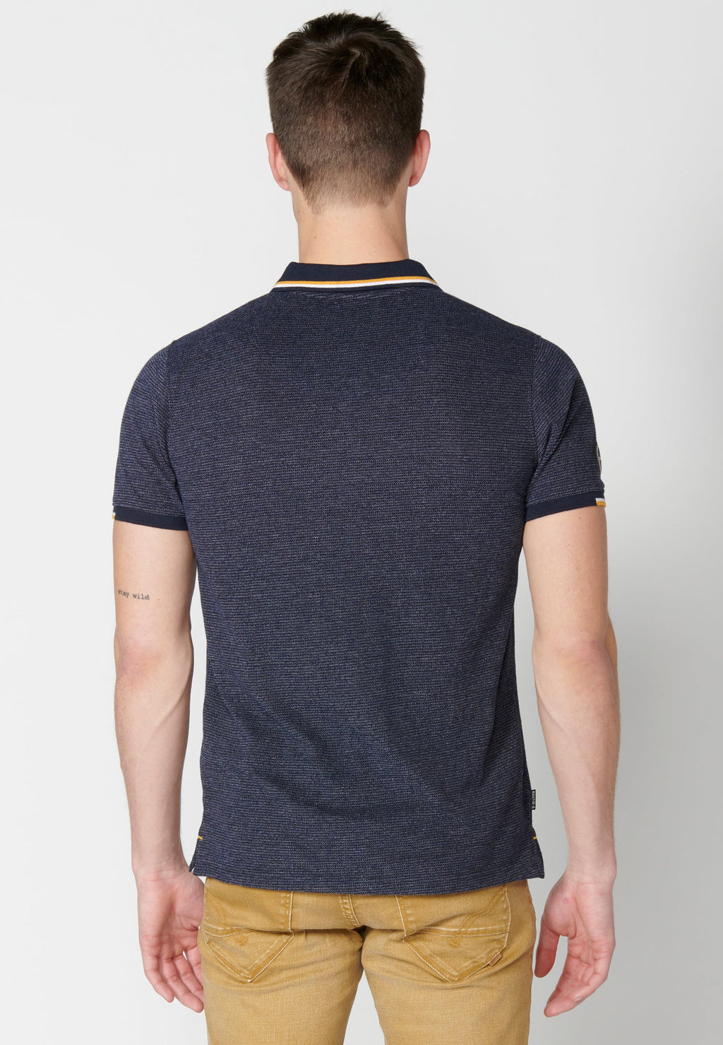 Polo Hombre Manga Corta Cuello Camisero – Koroshi Navy