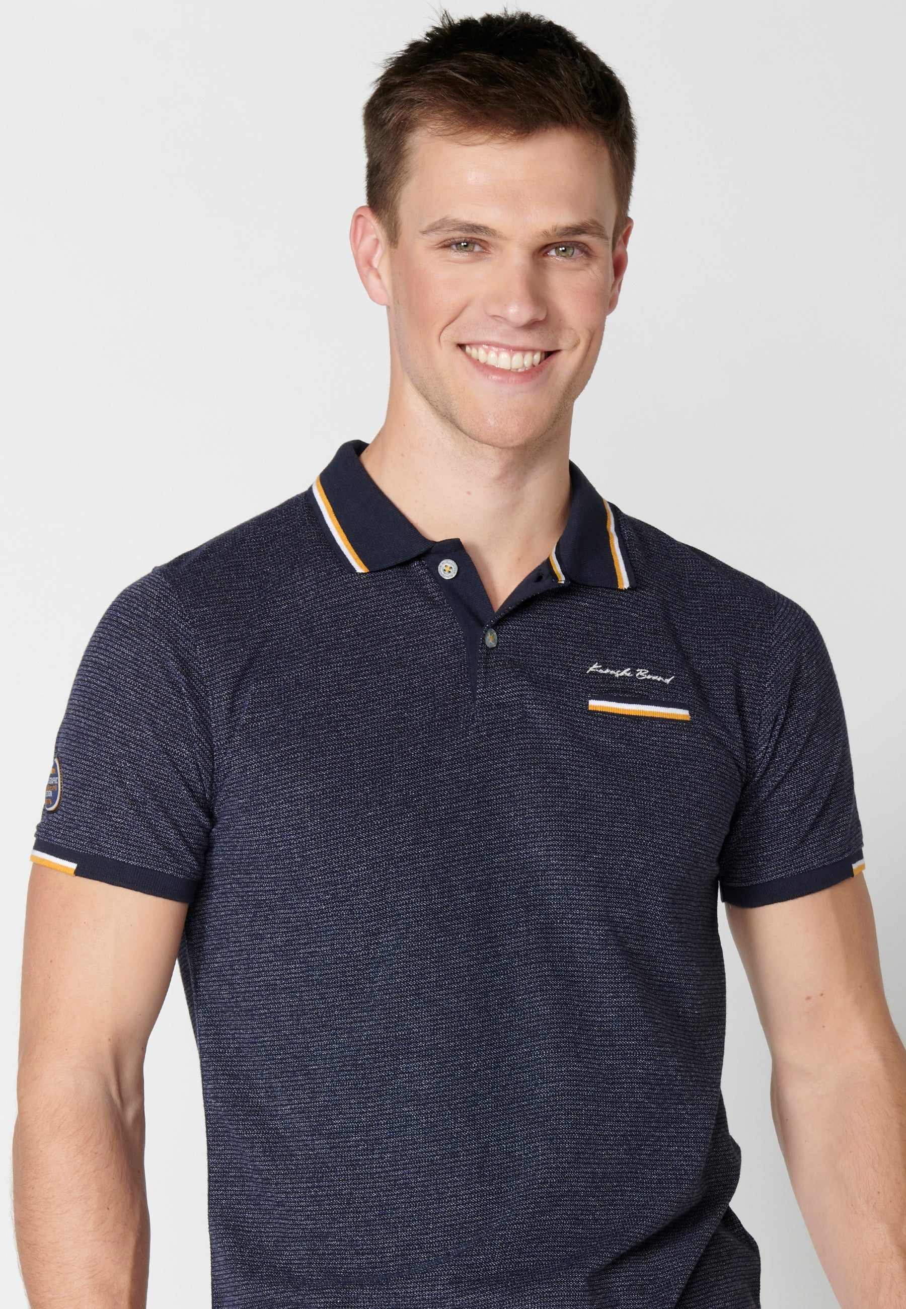 Polo Hombre Manga Corta Cuello Camisero – Koroshi Navy