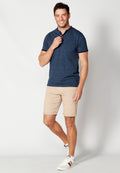Polo Hombre Manga Corta Cuello Mao – Koroshi Índigo