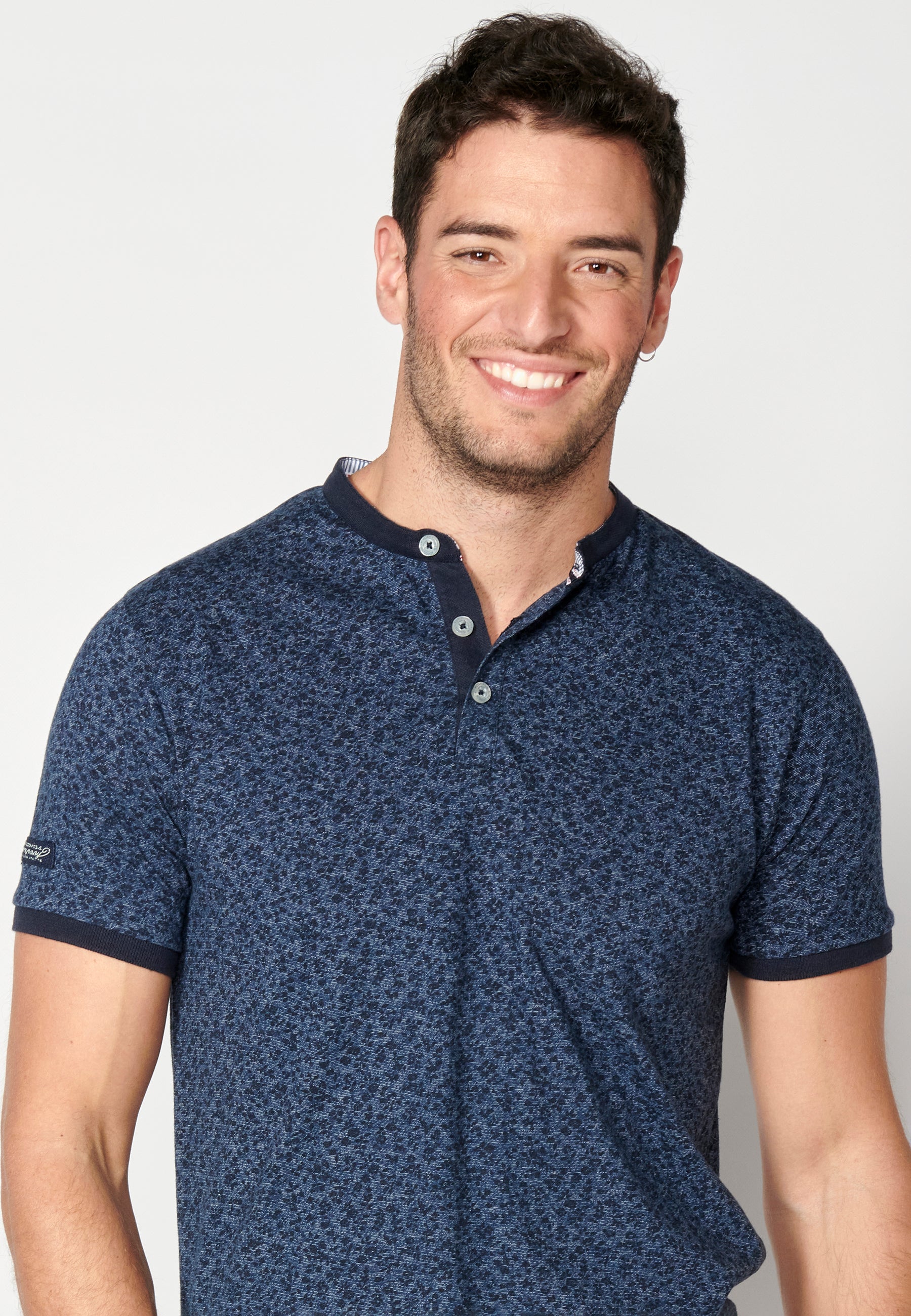 Polo Hombre Manga Corta Cuello Mao – Koroshi Índigo