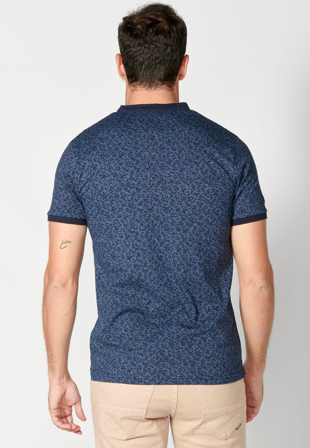 Polo Hombre Manga Corta Cuello Mao – Koroshi Índigo