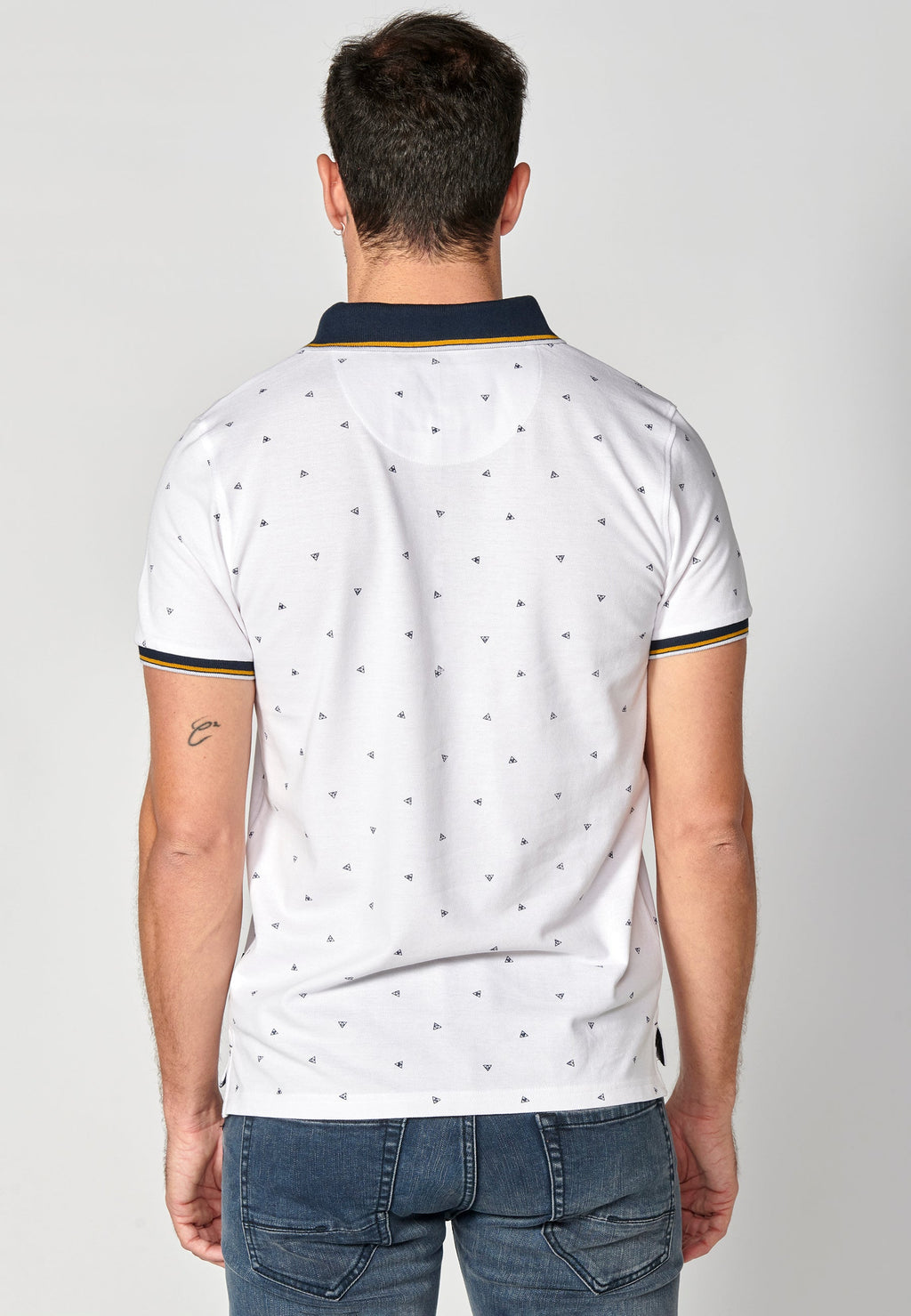 Polo Hombre Manga Corta Cuello Camisero Estampado – Koroshi 2311PC04