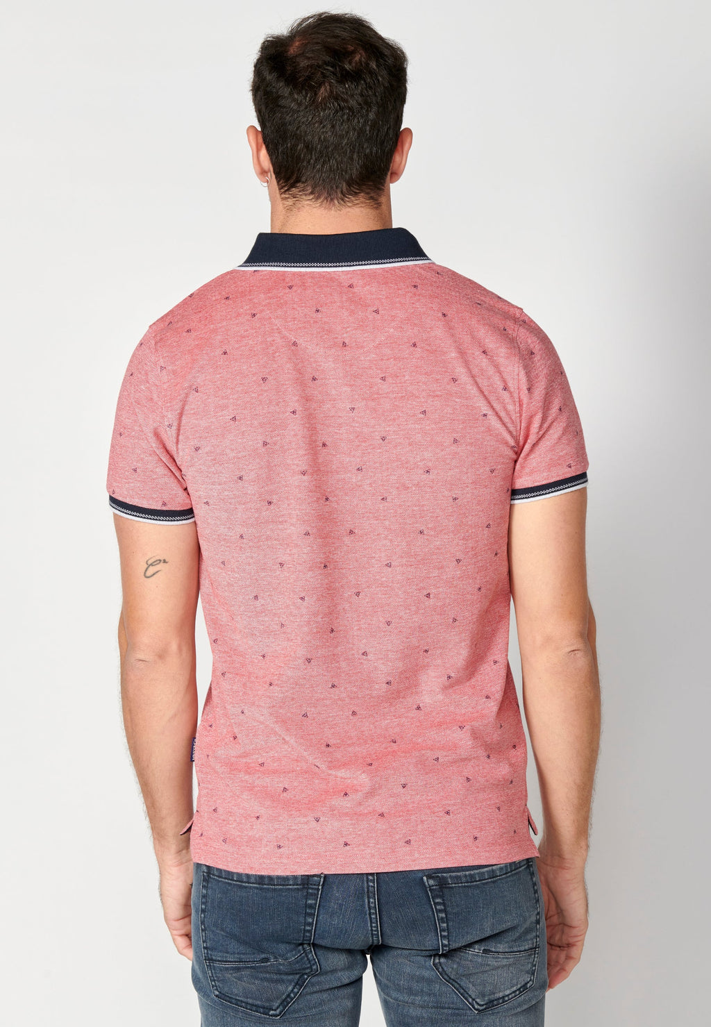 Polo Hombre Manga Corta Cuello Camisero Estampado – Koroshi 2311PC04