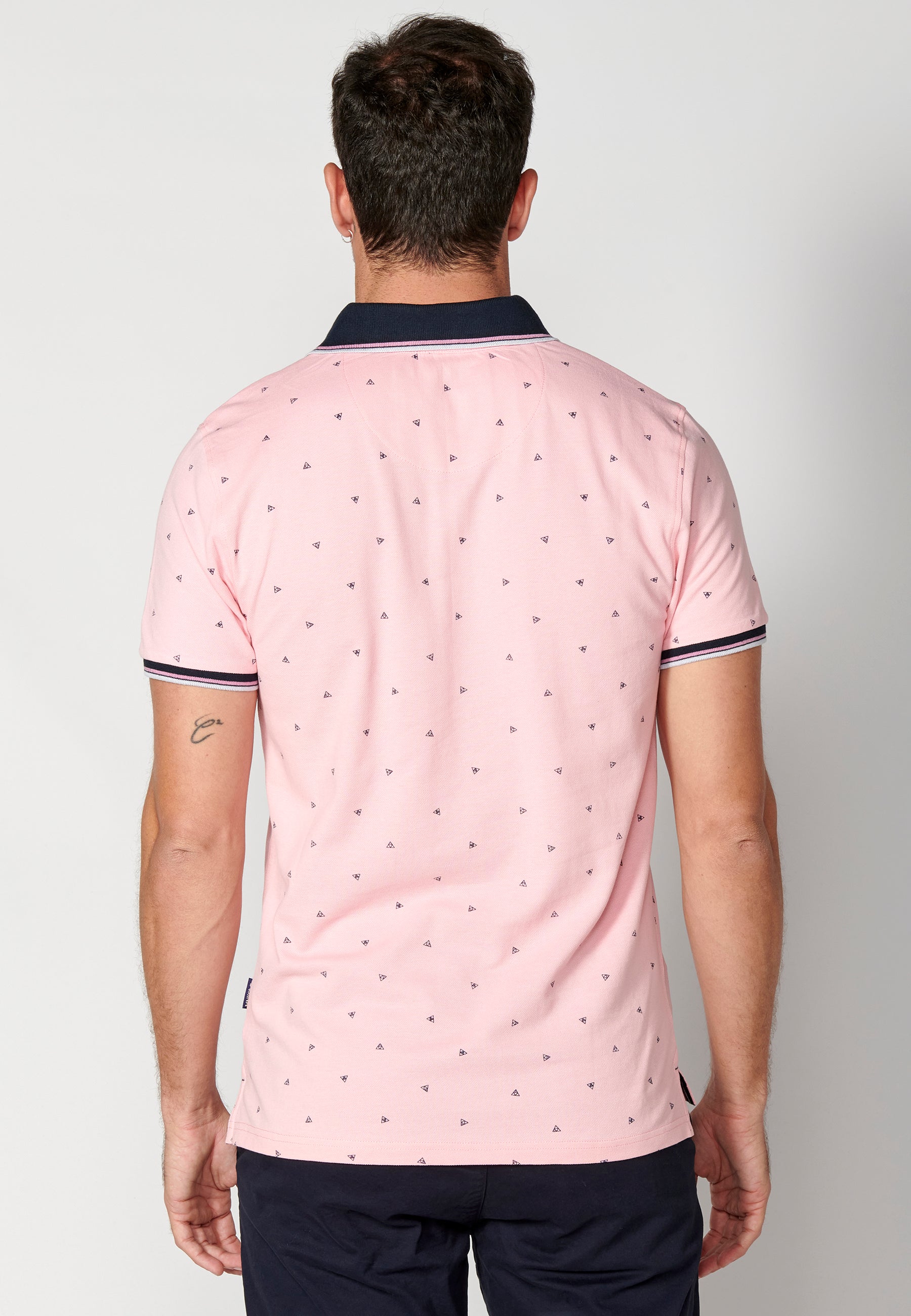Polo Hombre Manga Corta Cuello Camisero Estampado – Koroshi 2311PC04