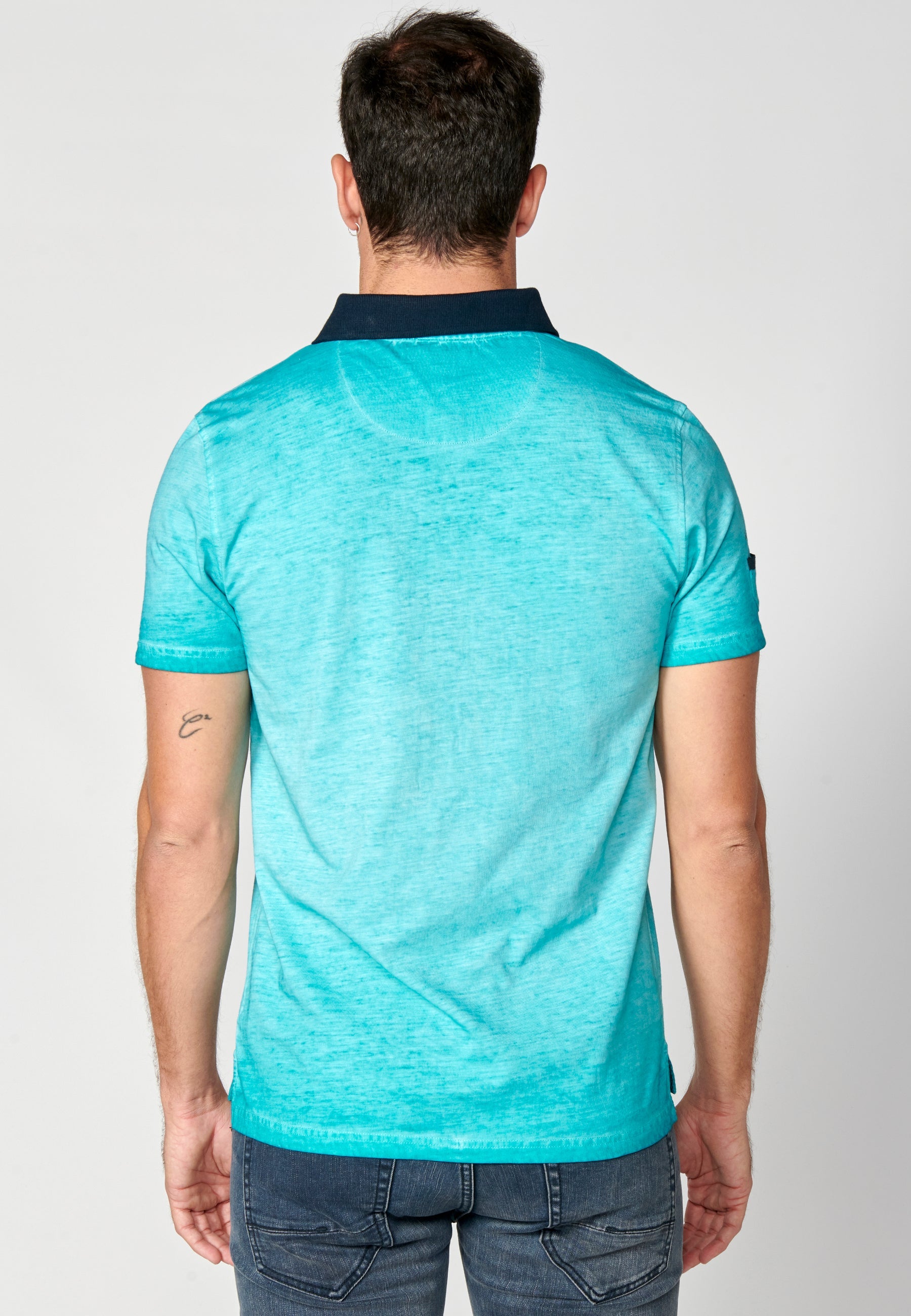 Polo Hombre Manga Corta Cuello Camisero Estampado – Koroshi 2311PC15