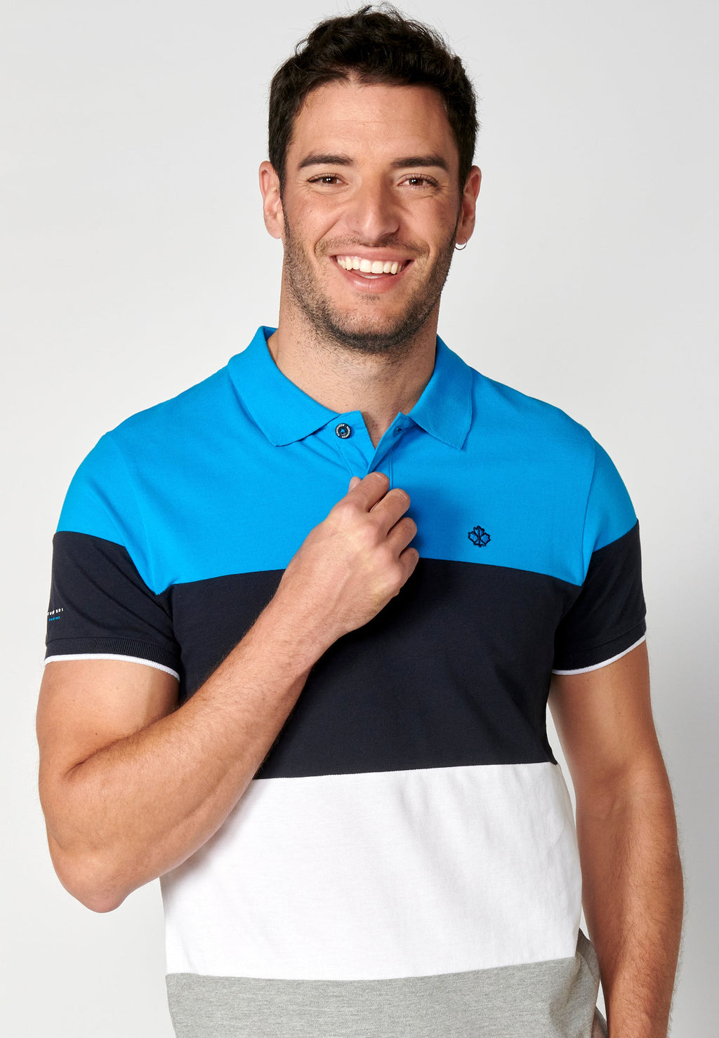 Polo Hombre Manga Corta Cuello Camisero a Rayas – Koroshi 2311PC21