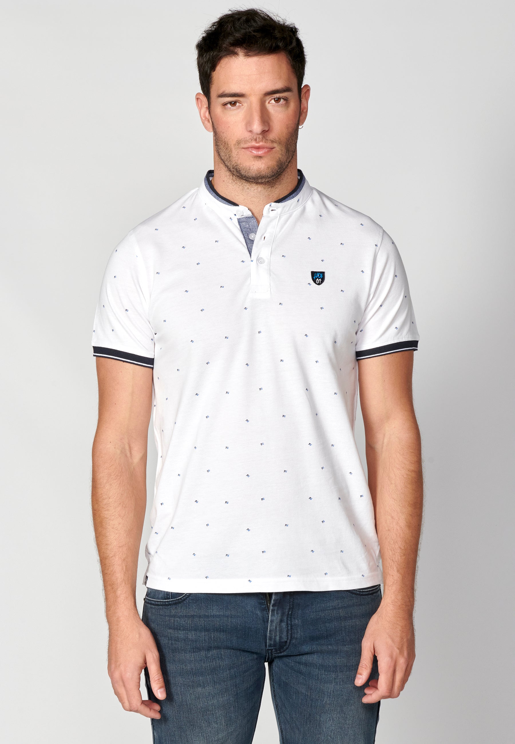 Polo Hombre Manga Corta Cuello Mao Estampado – Koroshi 2311PC22