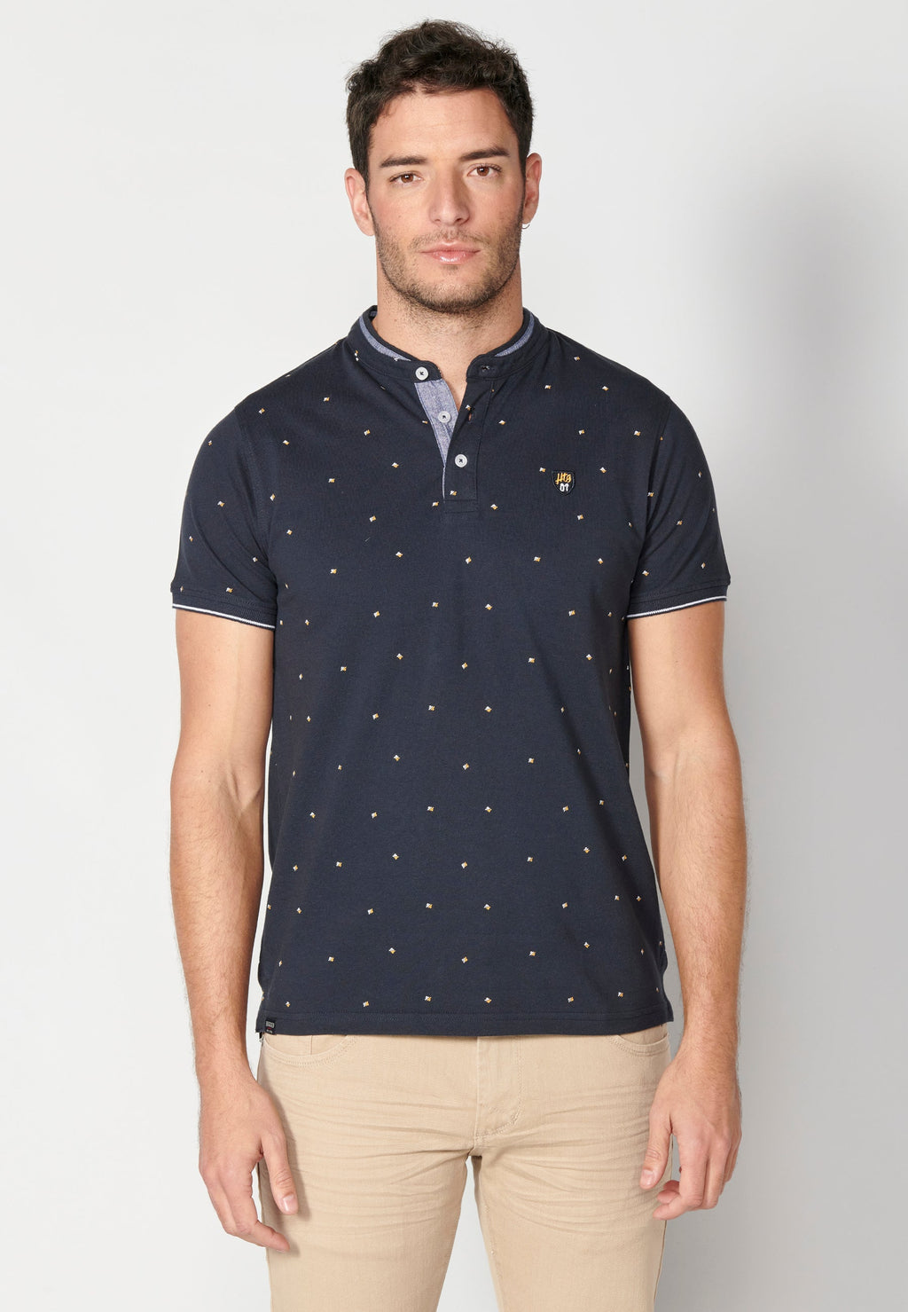 Polo Hombre Manga Corta Cuello Mao Estampado – Koroshi 2311PC22