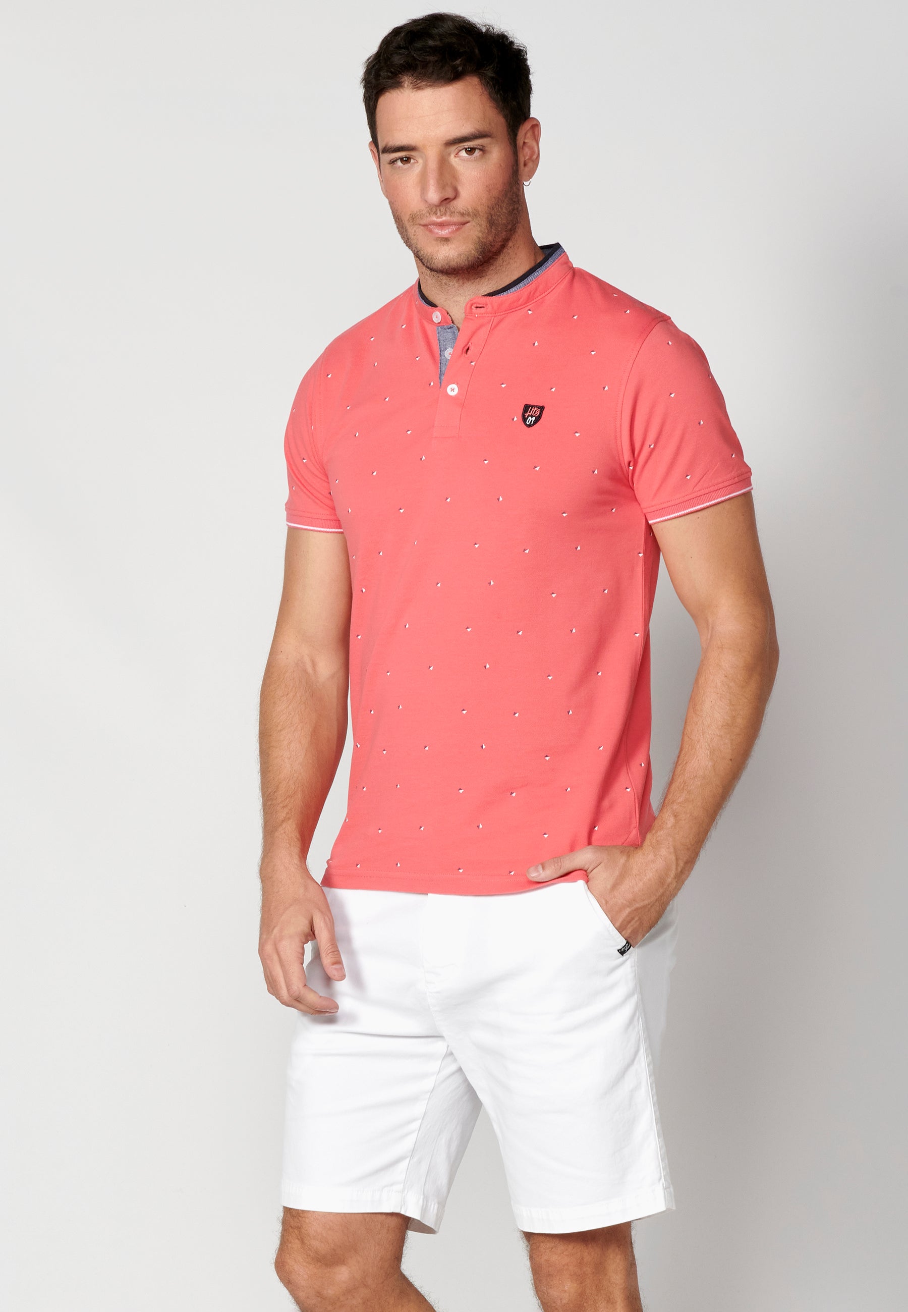 Polo Hombre Manga Corta Cuello Mao Estampado – Koroshi 2311PC22