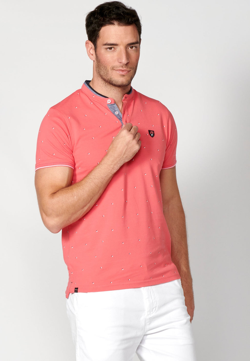 Polo Hombre Manga Corta Cuello Mao Estampado – Koroshi 2311PC22