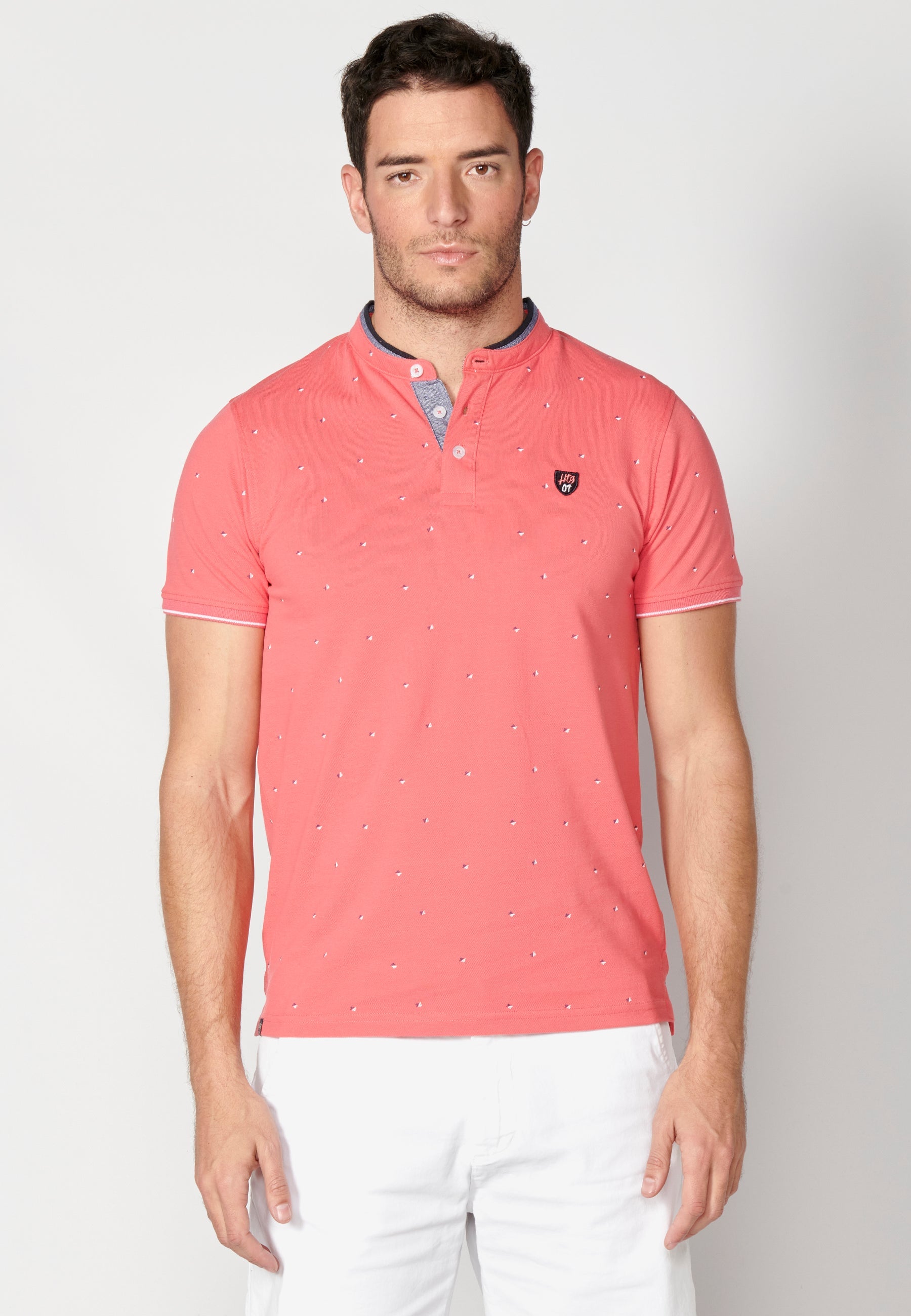 Polo Hombre Manga Corta Cuello Mao Estampado – Koroshi 2311PC22