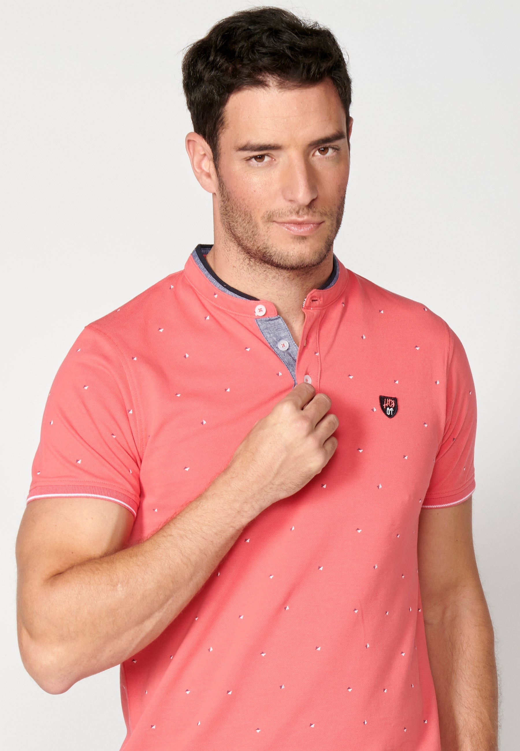 Polo Hombre Manga Corta Cuello Mao Estampado – Koroshi 2311PC22