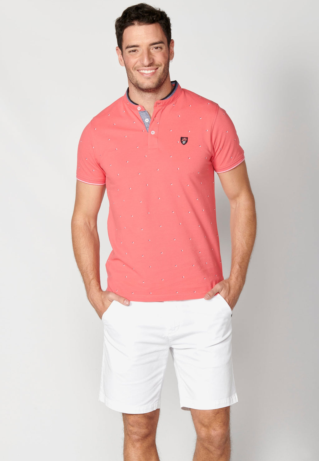 Polo Hombre Manga Corta Cuello Mao Estampado – Koroshi 2311PC22