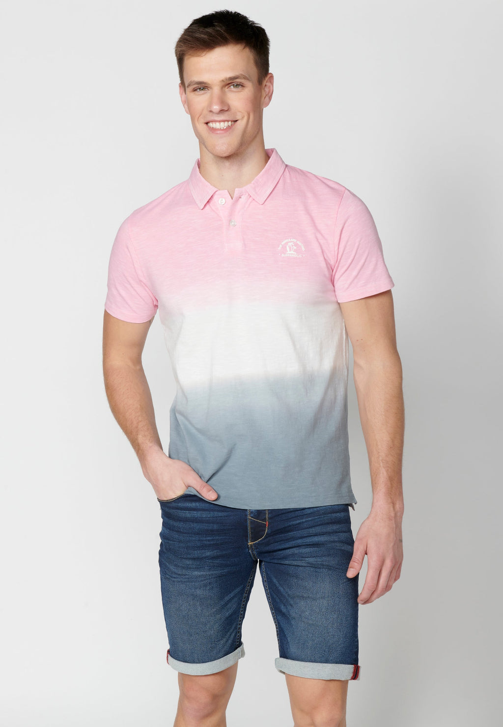 Polo Hombre Manga Corta Cuello Camisero Degradado – Koroshi 2311PC30