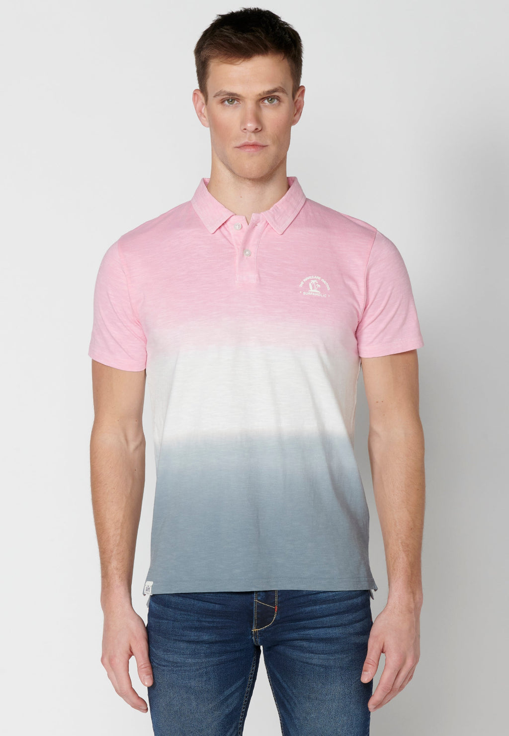 Polo Hombre Manga Corta Cuello Camisero Degradado – Koroshi 2311PC30