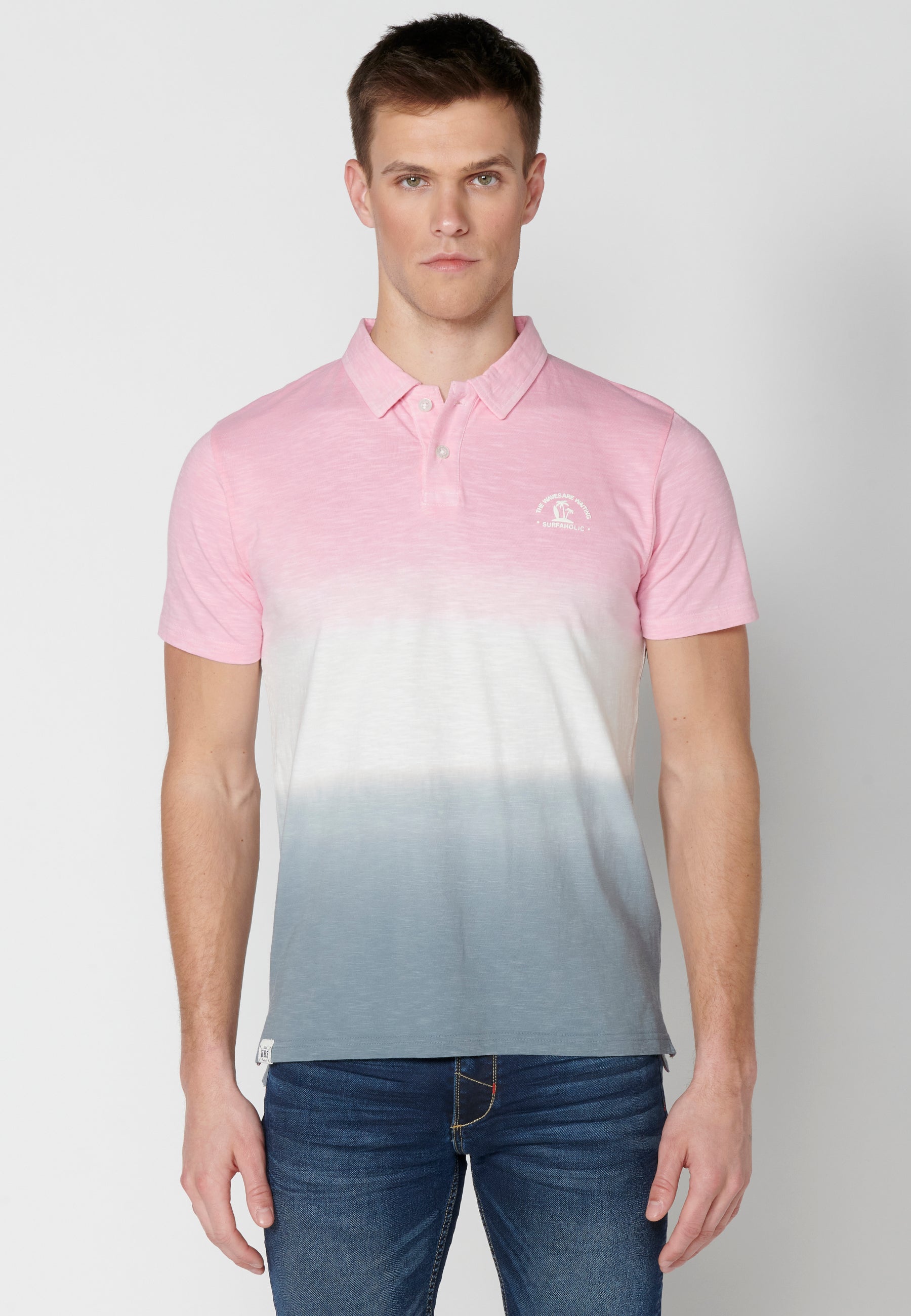 Polo Hombre Manga Corta Cuello Camisero Degradado – Koroshi 2311PC30