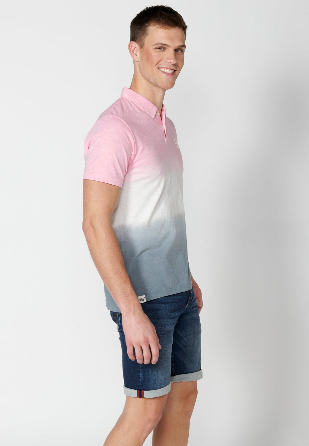 Polo Hombre Manga Corta Cuello Camisero Degradado – Koroshi 2311PC30
