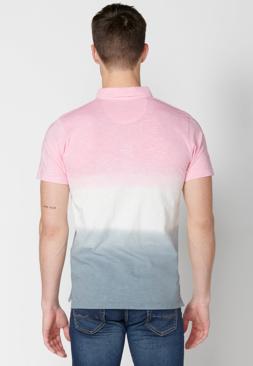 Polo Hombre Manga Corta Cuello Camisero Degradado – Koroshi 2311PC30
