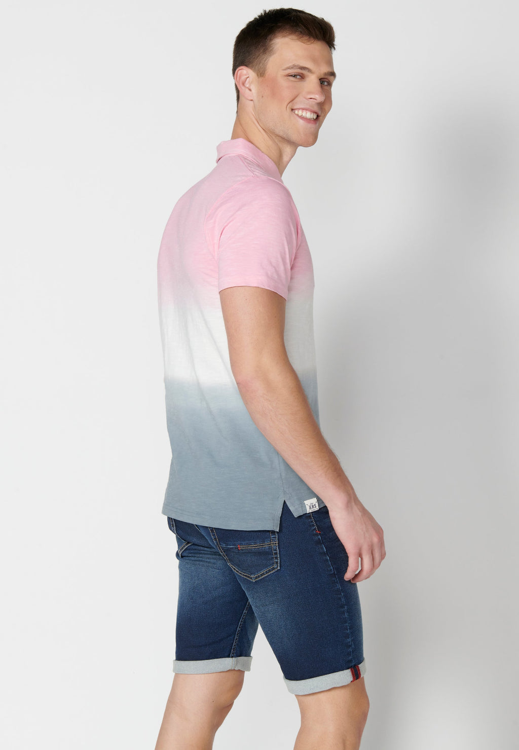 Polo Hombre Manga Corta Cuello Camisero Degradado – Koroshi 2311PC30
