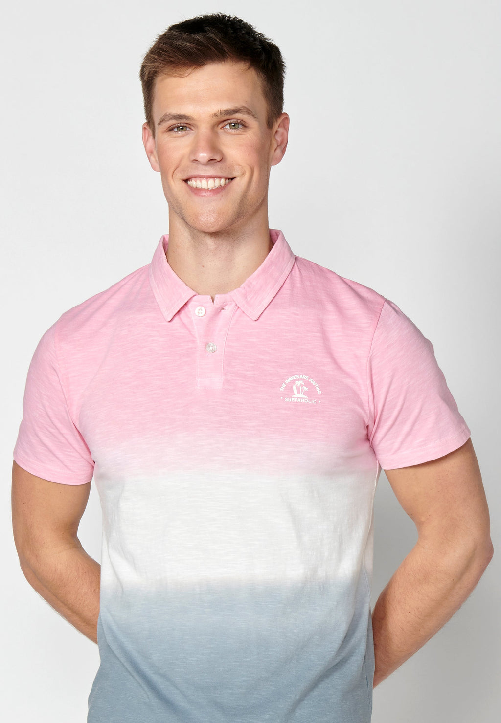 Polo Hombre Manga Corta Cuello Camisero Degradado – Koroshi 2311PC30