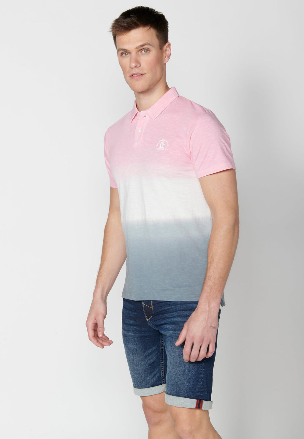 Polo Hombre Manga Corta Cuello Camisero Degradado – Koroshi 2311PC30