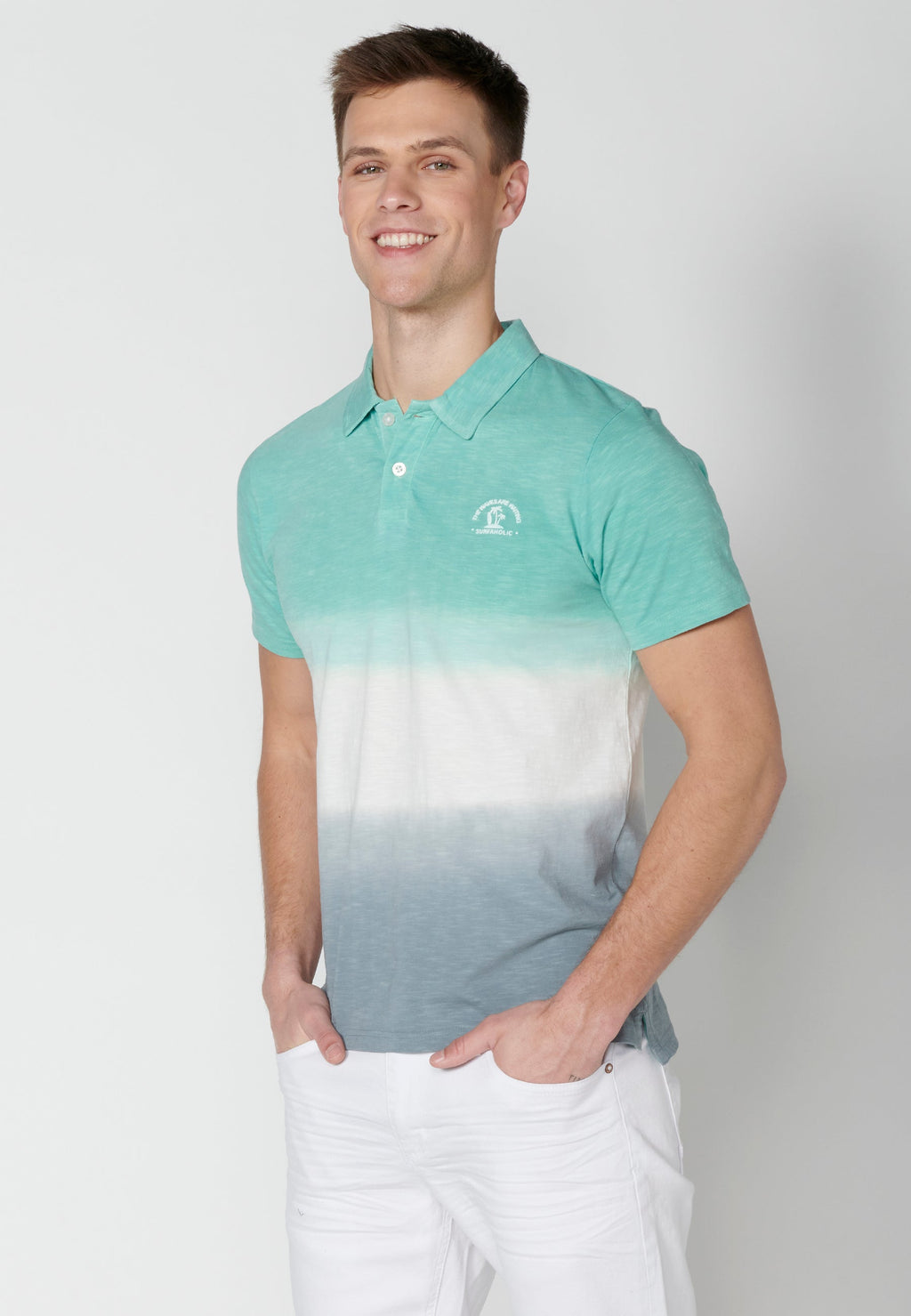 Polo Hombre Manga Corta Cuello Camisero Degradado – Koroshi 2311PC30