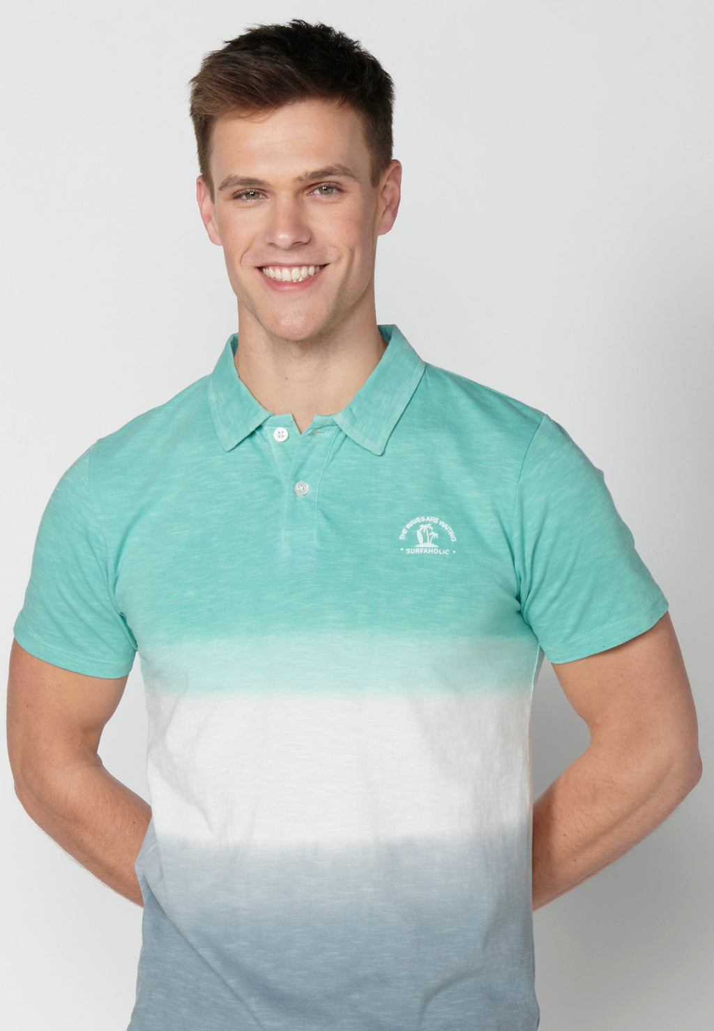 Polo Hombre Manga Corta Cuello Camisero Degradado – Koroshi 2311PC30