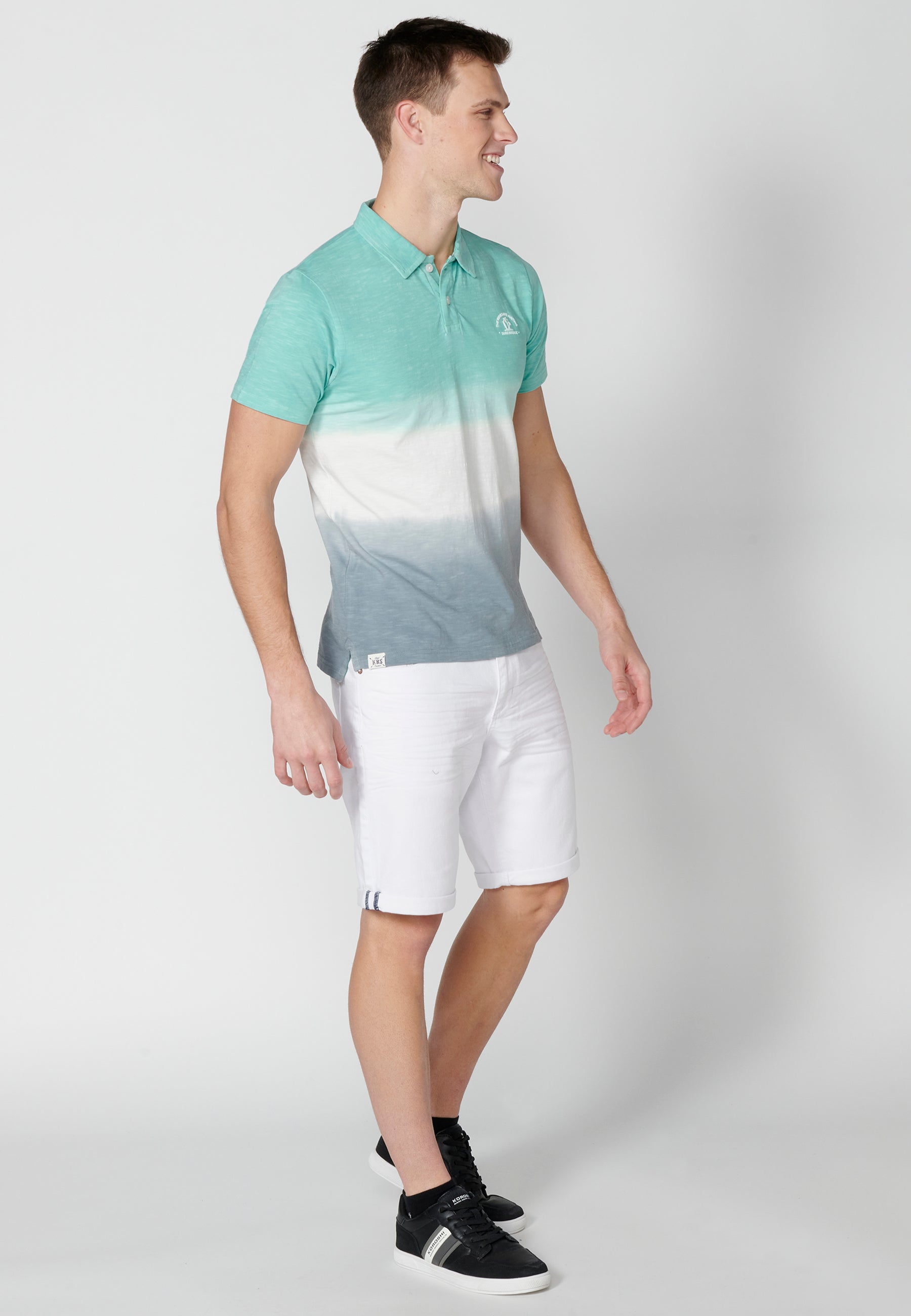 Polo Hombre Manga Corta Cuello Camisero Degradado – Koroshi 2311PC30