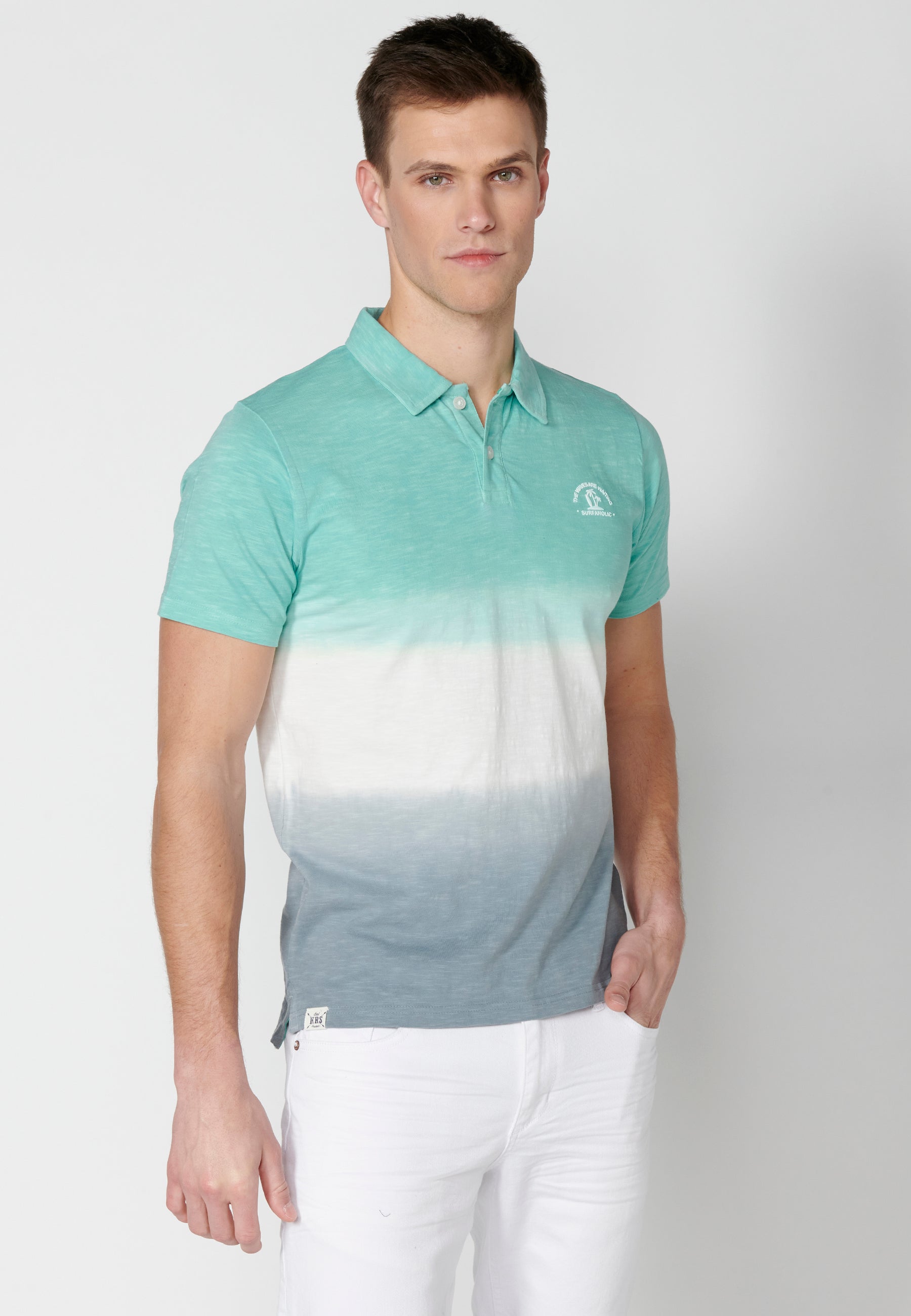 Polo Hombre Manga Corta Cuello Camisero Degradado – Koroshi 2311PC30